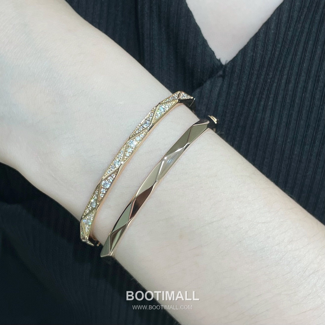 Graff Diamond Shape Plain Brass Silver Plated Bracelet with Geometric Motif 그라프 다이아몬드 쉐입 플레인 황동 실버도금 브레이슬릿 기하학 모티프 7