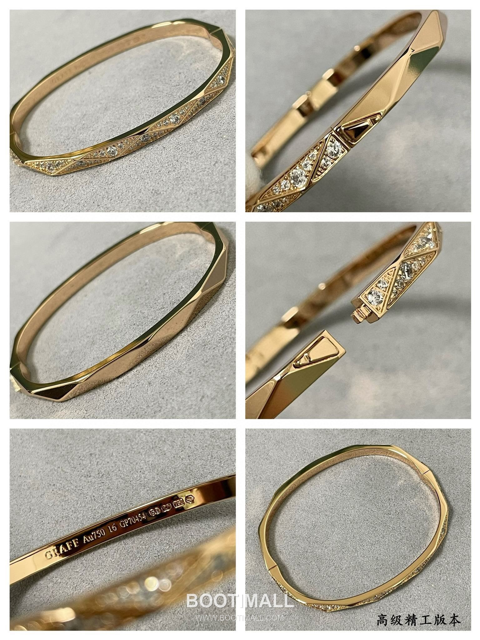 Graff Diamond Shape Full Crystal Brass Silver Plated Bracelet with Pavé Setting Detail 그라프 다이아몬드 쉐입 풀 크리스탈 황동 실버도금 브레이슬릿 파베 세팅 디테일 6