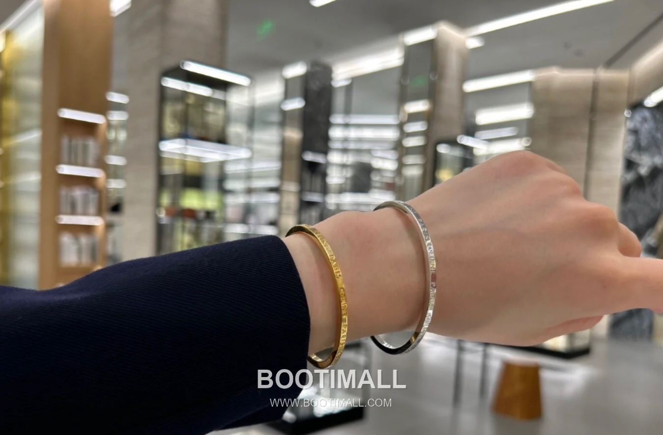 Celine C Logo Open Cuff Brass Gold Plated Bracelet with Adjustable Opening Detail 셀린느 C 로고 오픈 커프 황동 골드도금 브레이슬릿 조절형 오프닝 디테일 7