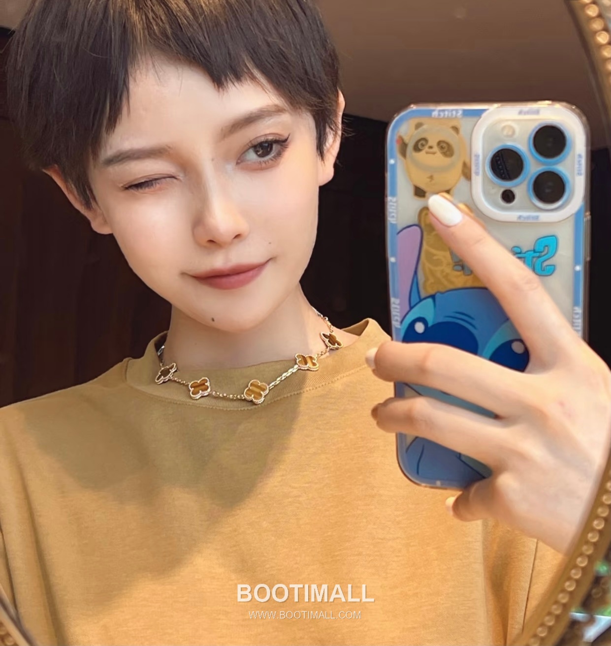 Van Cleef & Arpels Alhambra Ten Clover Malachite Onyx Carnelian Mother of Pearl Sterling Silver 925 Necklace with Beaded Chain 반클리프아펠 알함브라 텐 클로버 말라카이트 오닉스 카넬리안 자개 스털링 실버 925 네클리스 비드 체인 2