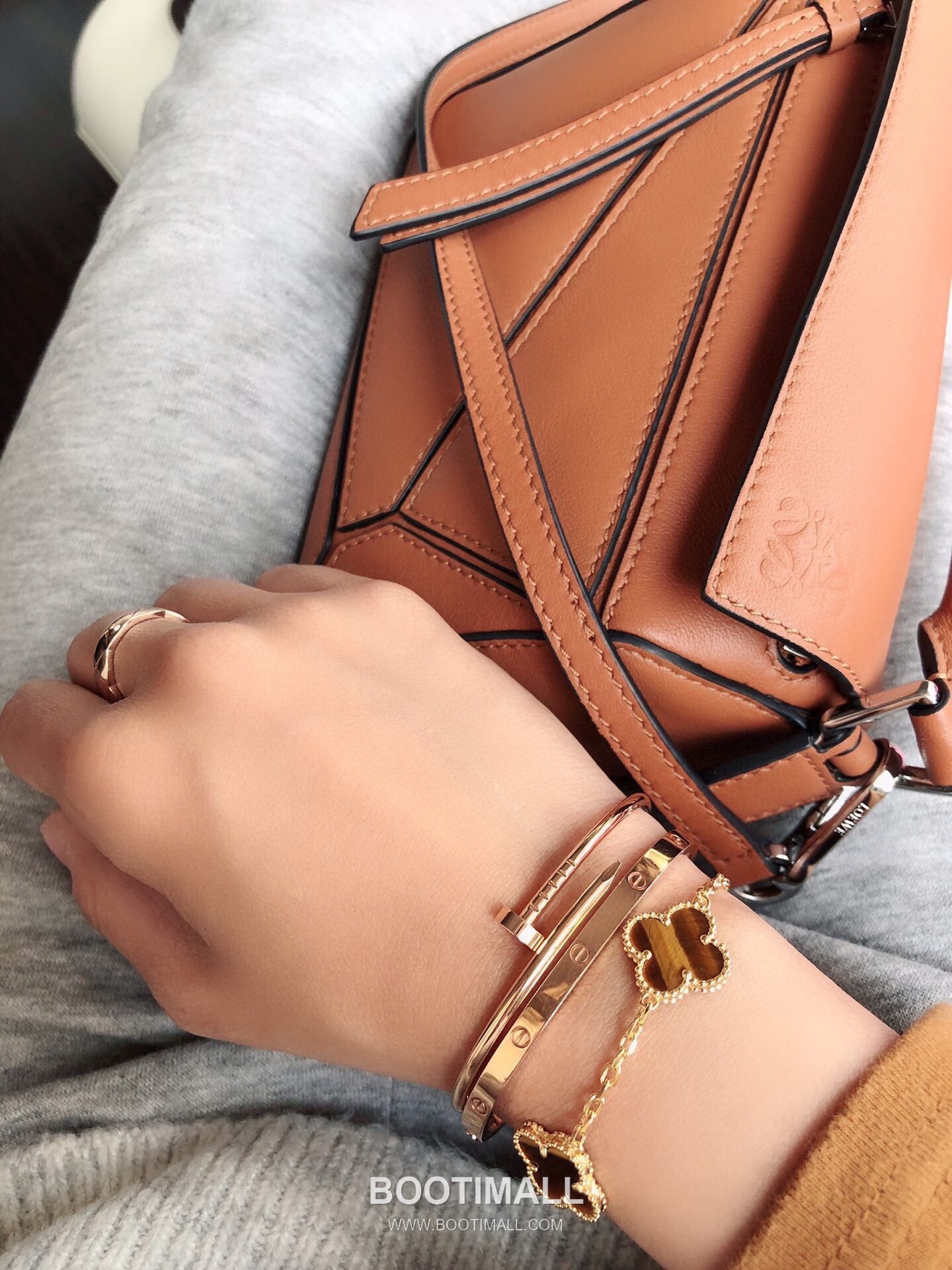 Van Cleef & Arpels Alhambra Five Clover Malachite Onyx Carnelian Mother of Pearl Sterling Silver 925 Bracelet with Beaded Chain 반클리프아펠 알함브라 파이브 클로버 말라카이트 오닉스 카넬리안 자개 스털링 실버 925 브레이슬릿 비드 체인 7