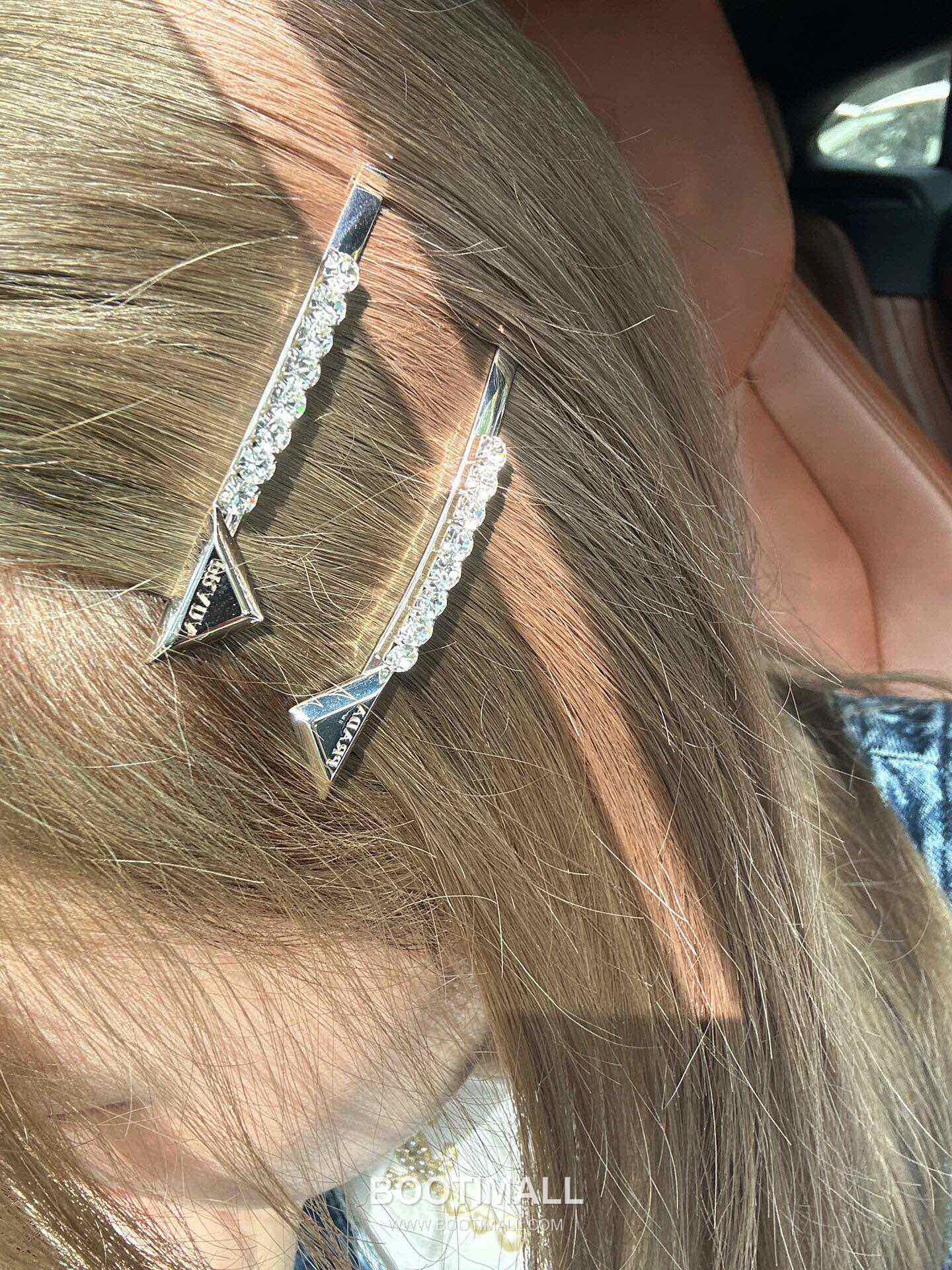 Prada Triangle Logo Brass Gold Silver Plated Hair Clip with Icon Plate Detail 프라다 트라이앵글 로고 황동 골드 실버도금 헤어 클립 아이콘 플레이트 디테일 5