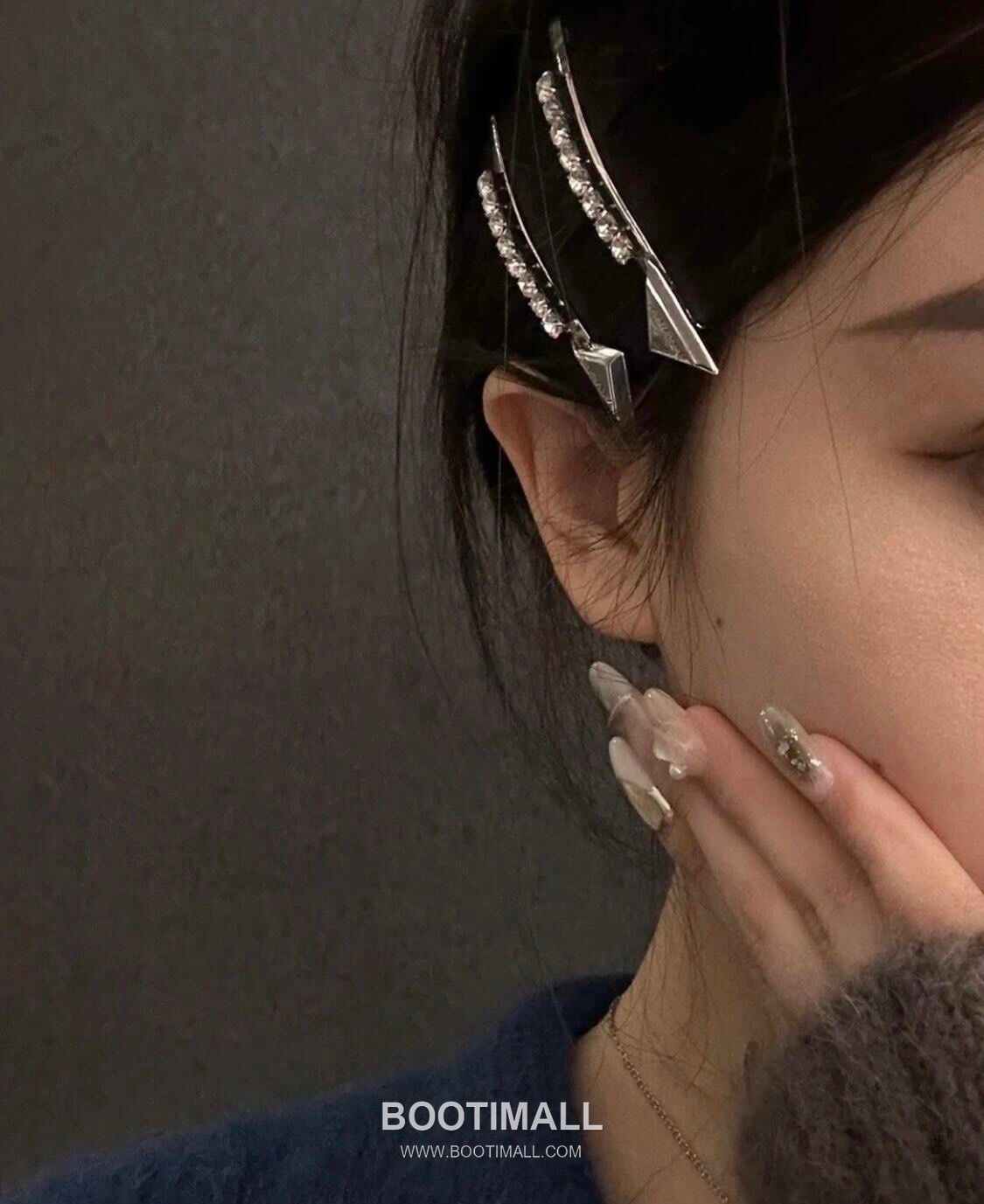 Prada Triangle Logo Brass Gold Silver Plated Hair Clip with Icon Plate Detail 프라다 트라이앵글 로고 황동 골드 실버도금 헤어 클립 아이콘 플레이트 디테일 8