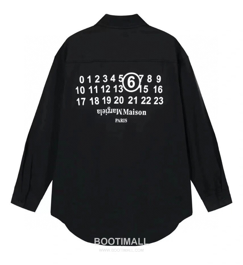 Maison Margiela SS26 Cotton Shirt Embroidered Logo Calendar Print 메종마르지엘라 SS26 코튼 셔츠 자수 로고 캘린더 프린트 2
