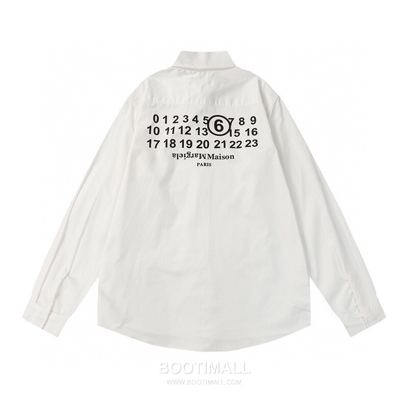 Maison Margiela SS26 Cotton Shirt Embroidered Logo Calendar Print 메종마르지엘라 SS26 코튼 셔츠 자수 로고 캘린더 프린트 2