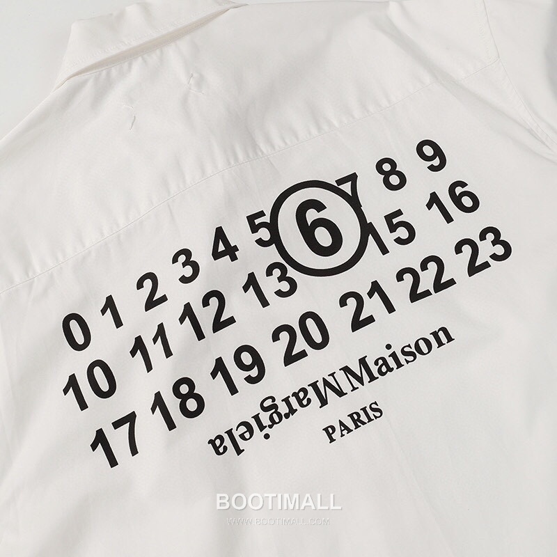 Maison Margiela SS26 Cotton Shirt Embroidered Logo Calendar Print 메종마르지엘라 SS26 코튼 셔츠 자수 로고 캘린더 프린트 4