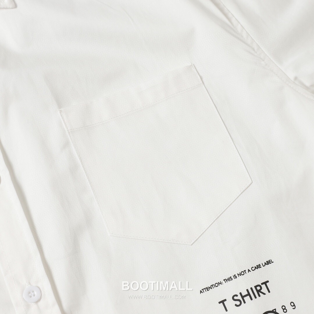 Maison Margiela SS26 Cotton Shirt Washed Label Logo Print 메종마르지엘라 SS26 코튼 셔츠 워시드 라벨 로고 프린트 4