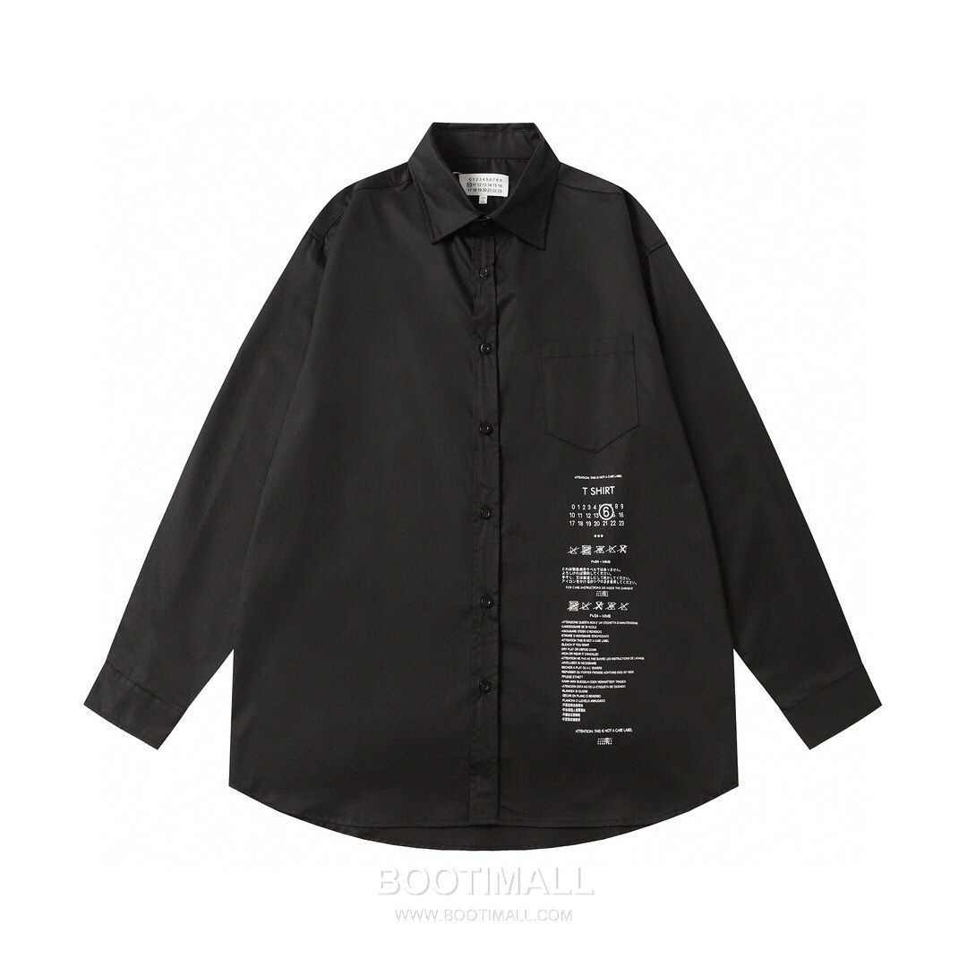 Maison Margiela SS26 Cotton Shirt Washed Label Logo Print 메종마르지엘라 SS26 코튼 셔츠 워시드 라벨 로고 프린트 1