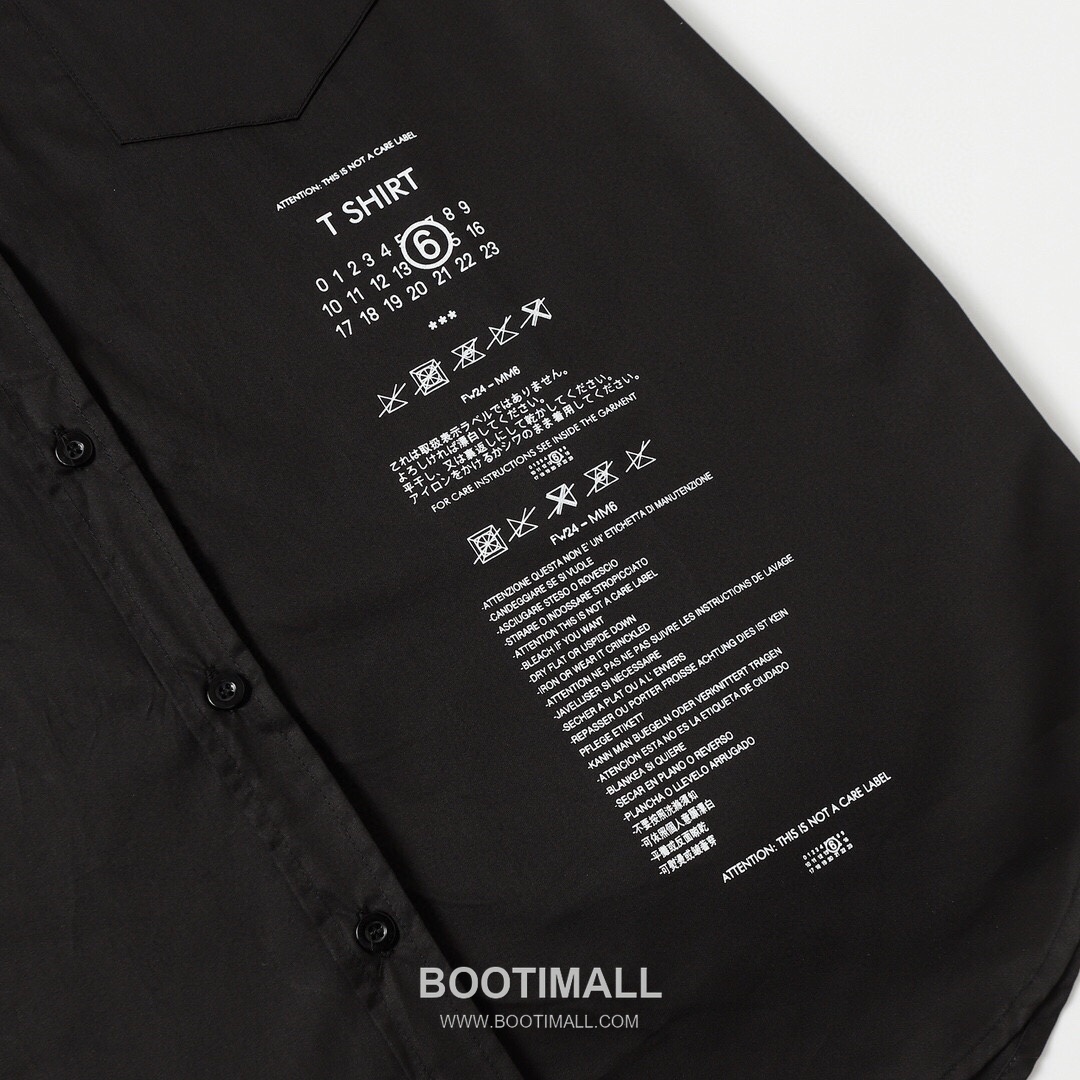 Maison Margiela SS26 Cotton Shirt Washed Label Logo Print 메종마르지엘라 SS26 코튼 셔츠 워시드 라벨 로고 프린트 4