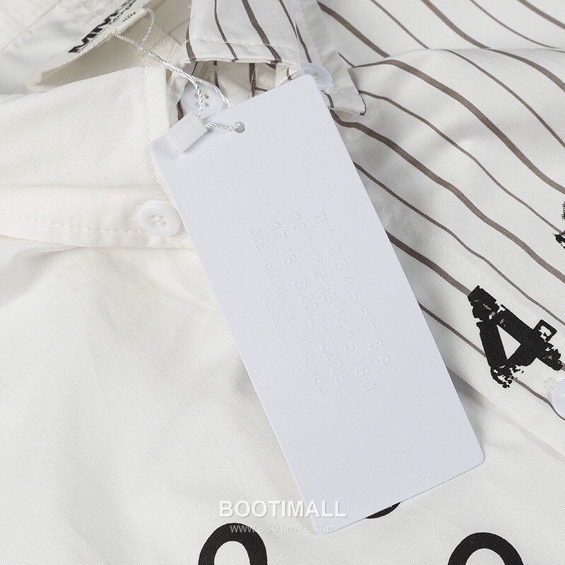 Maison Margiela SS26 Cotton Shirt Color Block Patchwork Calendar Logo Print 메종마르지엘라 SS26 코튼 셔츠 컬러블록 패치워크 캘린더 로고 프린트 4