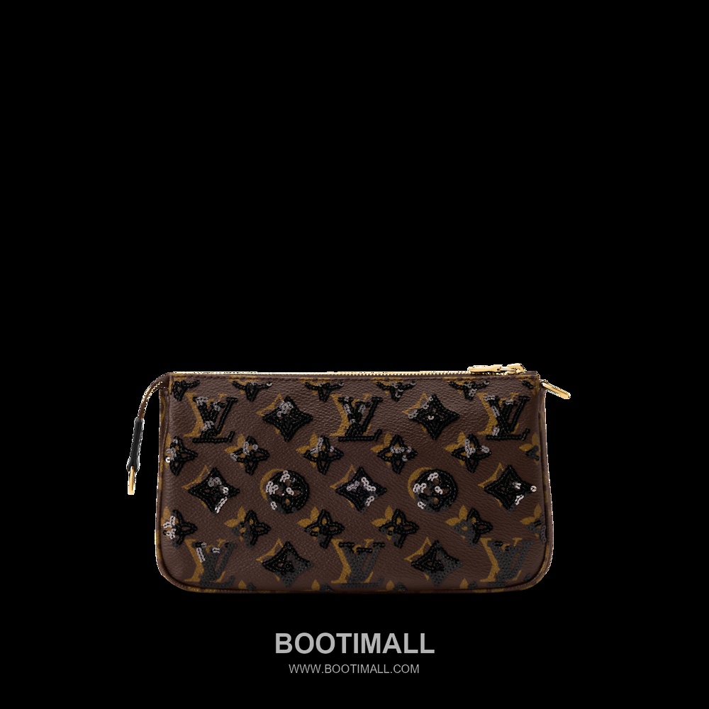 Louis Vuitton Pochette Accessoires Monogram Sequin Cowhide Leather Clutch Bag with Chain Strap Detail 루이비통 포쉐트 악세수아르 모노그램 시퀸 카우하이드 클러치백 체인스트랩 M26473 23.5cm 7