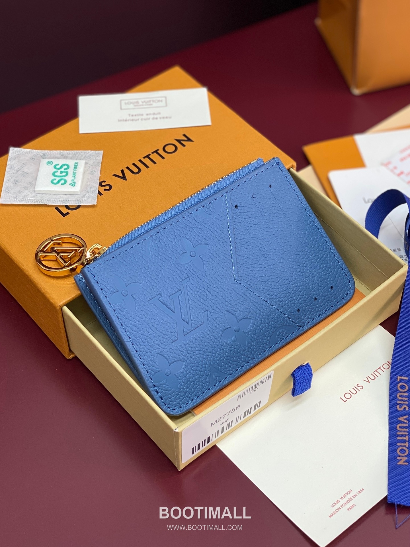 Louis Vuitton Romy Rainbow Monogram Empreinte Leather Card Holder Wallet with Zip Pocket Detail 루이비통 로미 레인보우 모노그램 앙프렝뜨 카드지갑 지퍼포켓 M27758 12cm 1