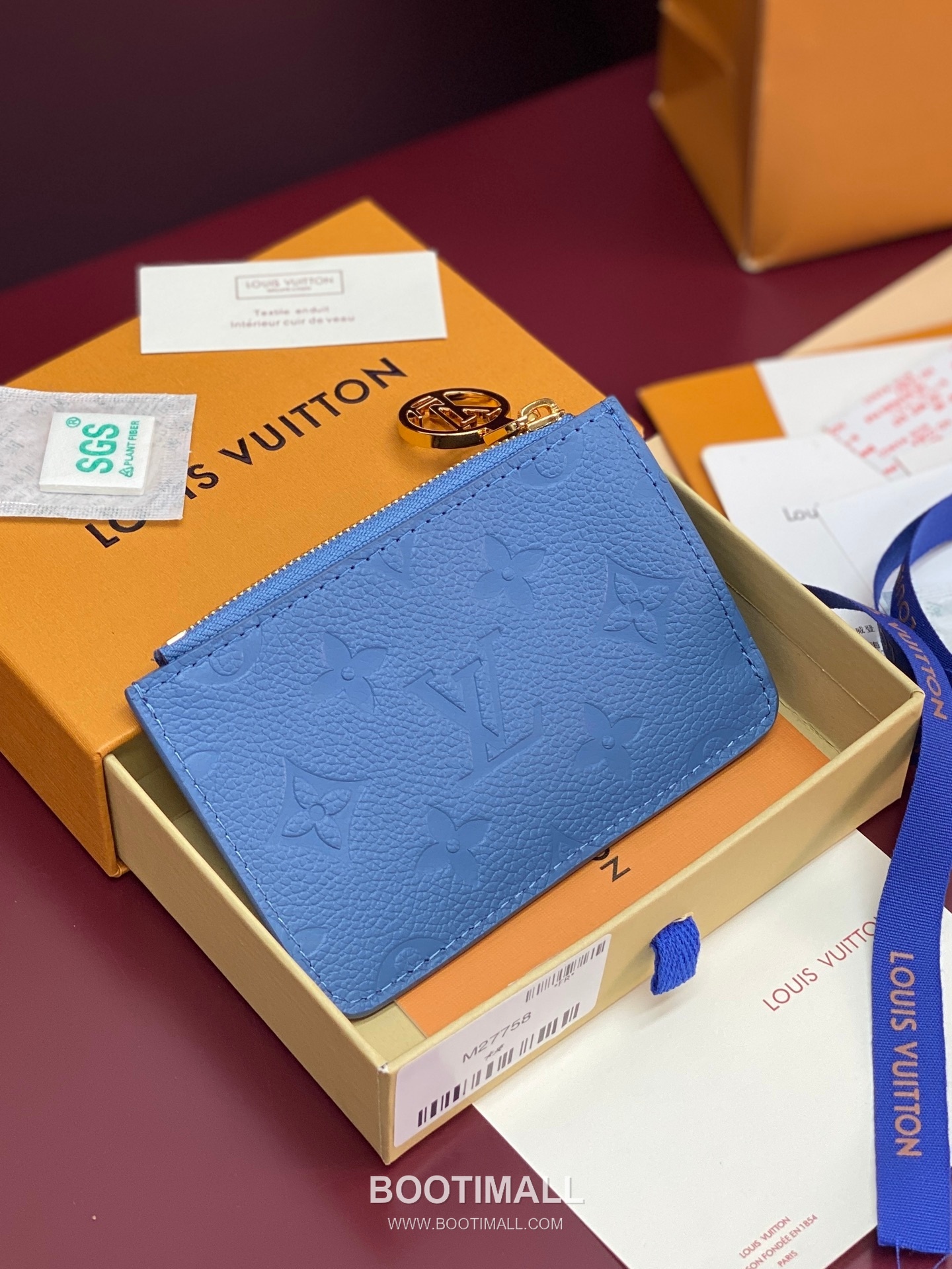 Louis Vuitton Romy Rainbow Monogram Empreinte Leather Card Holder Wallet with Zip Pocket Detail 루이비통 로미 레인보우 모노그램 앙프렝뜨 카드지갑 지퍼포켓 M27758 12cm 2