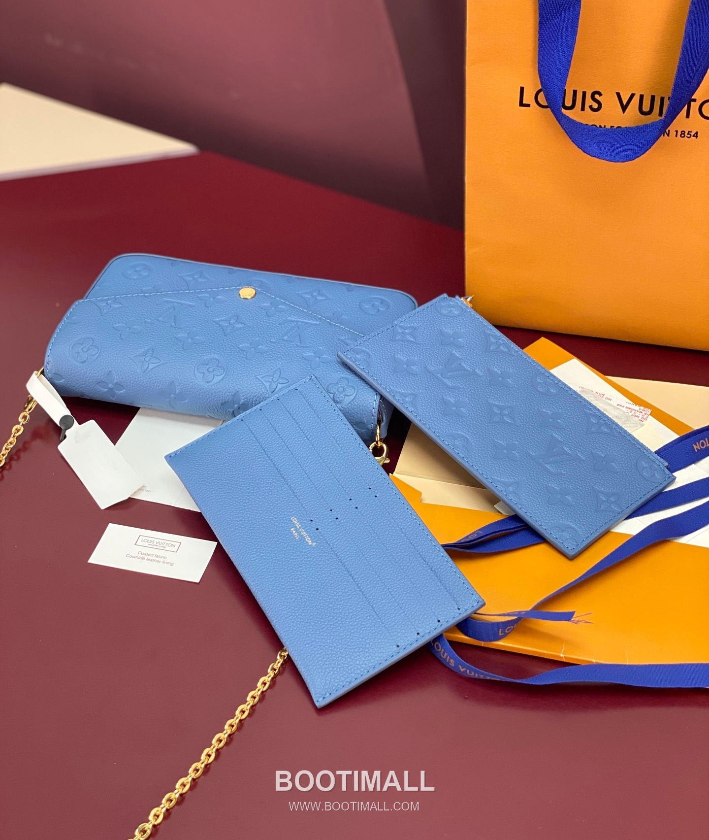 Louis Vuitton Pochette Félicie Monogram Empreinte Leather Crossbody Clutch Bag with Detachable Chain Strap Detail 루이비통 포쉐트 펠리시 모노그램 앙프렝뜨 크로스바디 클러치백 체인스트랩 M28891 21cm 5