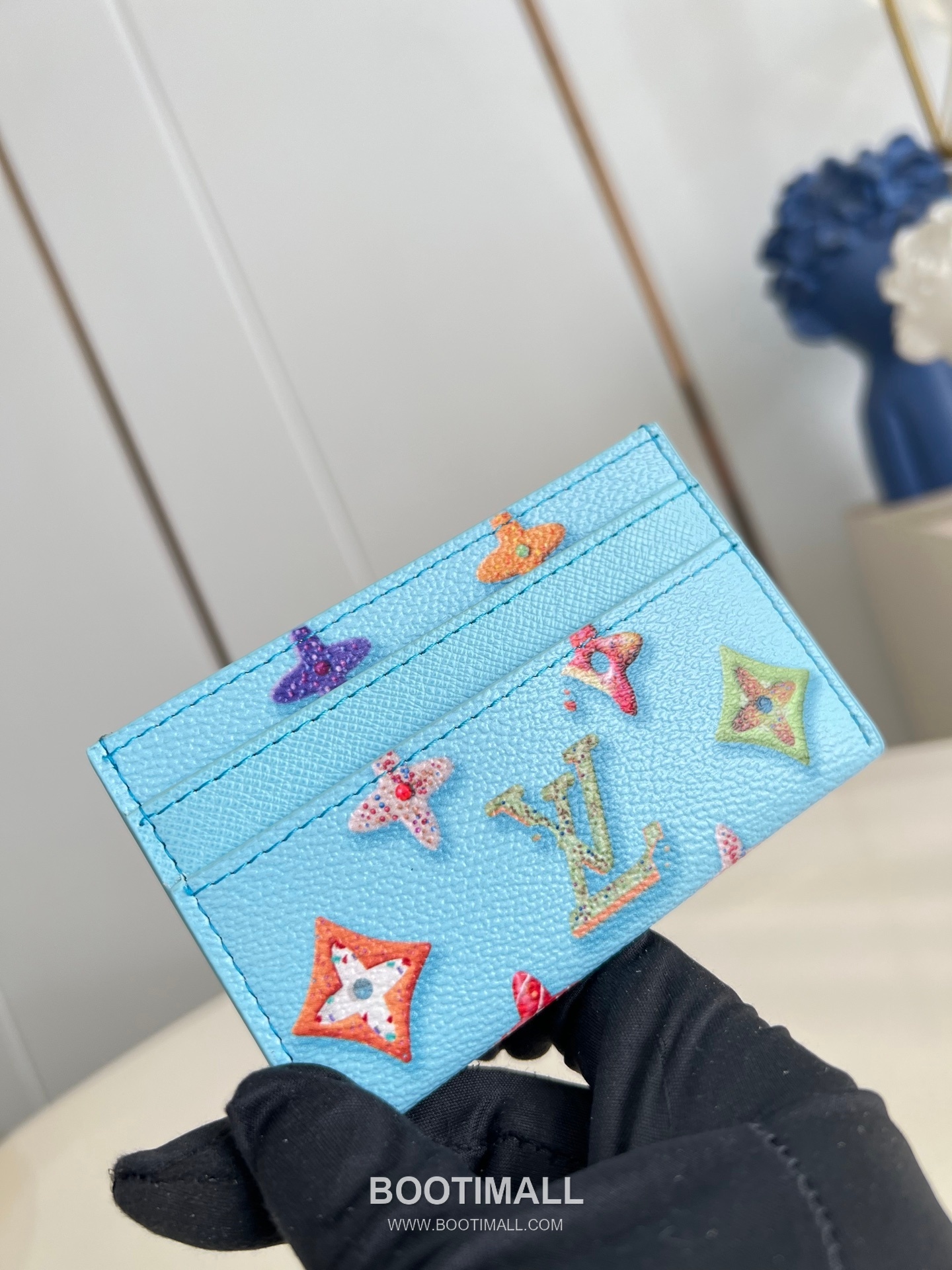 Louis Vuitton Monogram Eclipse Canvas Card Holder Wallet with Central Pocket Detail 루이비통 모노그램 이클립스 캔버스 카드지갑 센트럴포켓 M28041 11cm 2