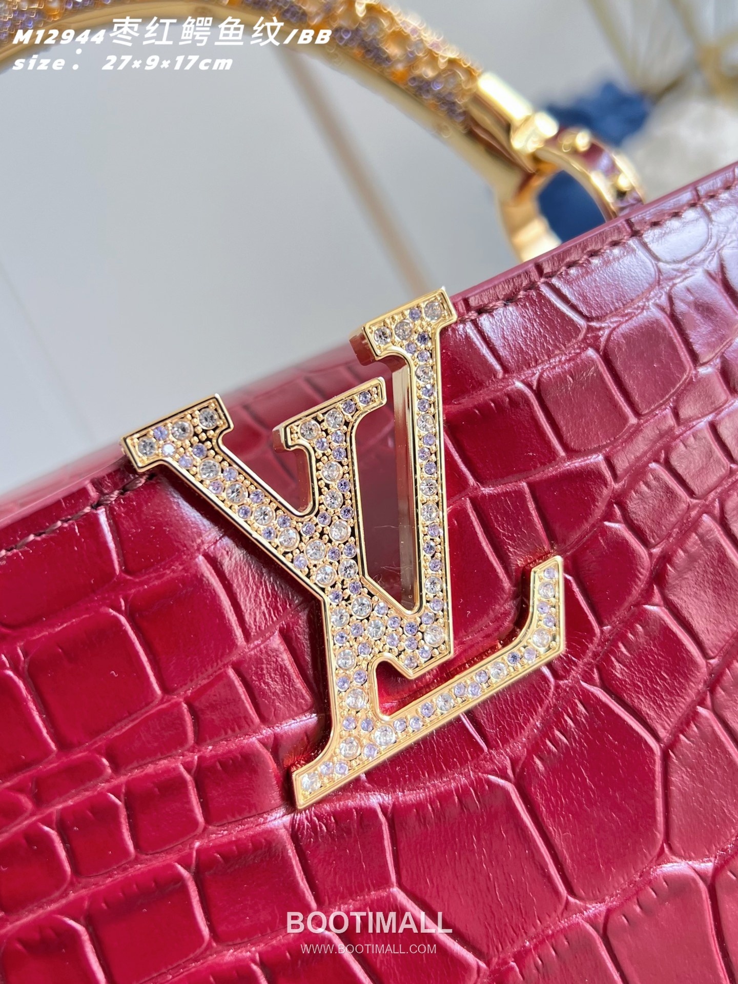 Louis Vuitton Capucines BB Taurillon Leather Top Handle Bag with Rhinestone LV Detail 루이비통 카퓌신 BB 토리옹 레더 탑핸들 토트백 라인스톤LV M12944 27cm 3