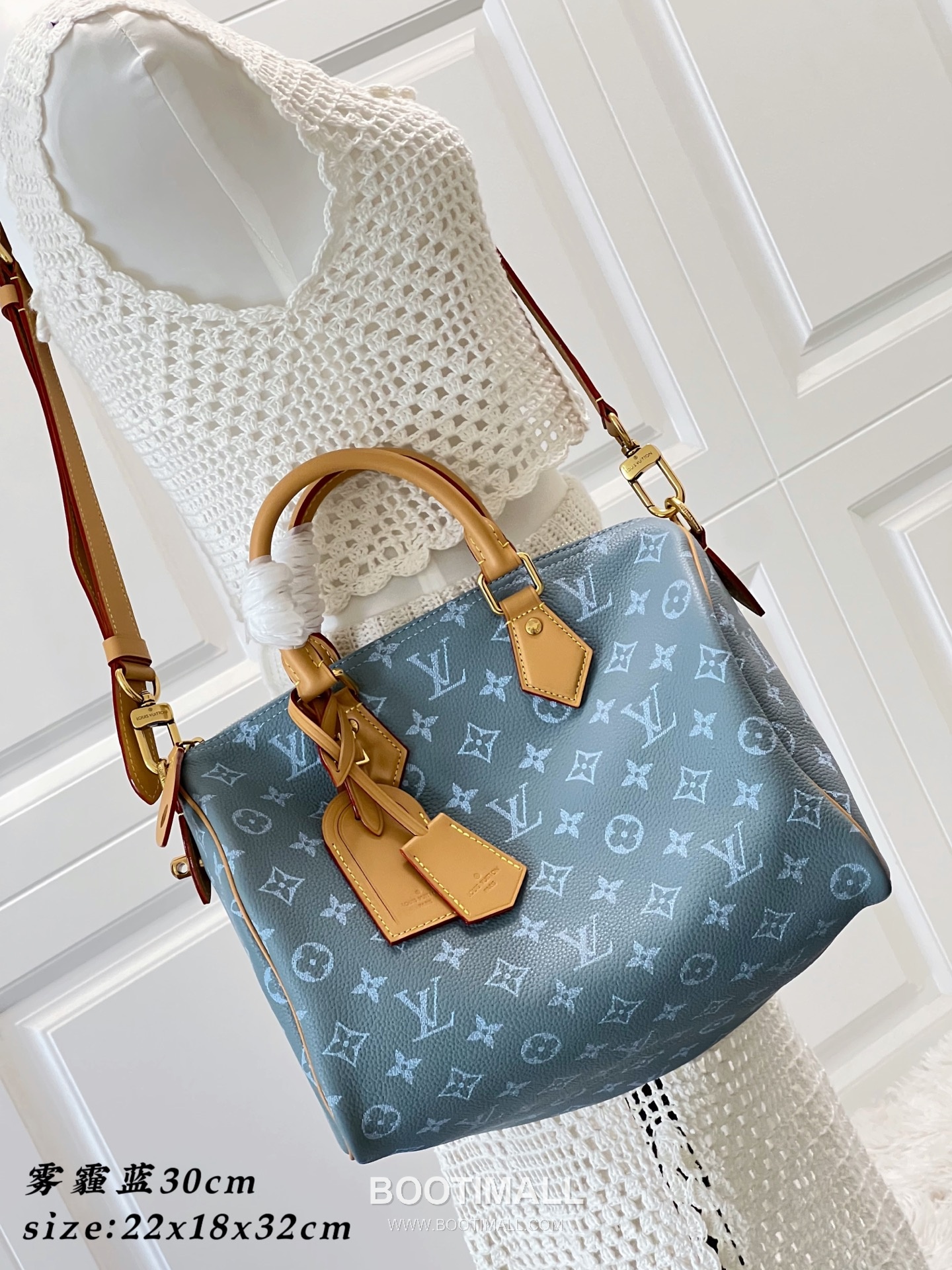 Louis Vuitton Speedy P9 Bandoulière 30 Monogram Cowhide Leather Boston Bag with Strap Detail 루이비통 스피디 P9 반둘리에 30 모노그램 카우하이드 보스턴백 스트랩 M28384 32cm 1