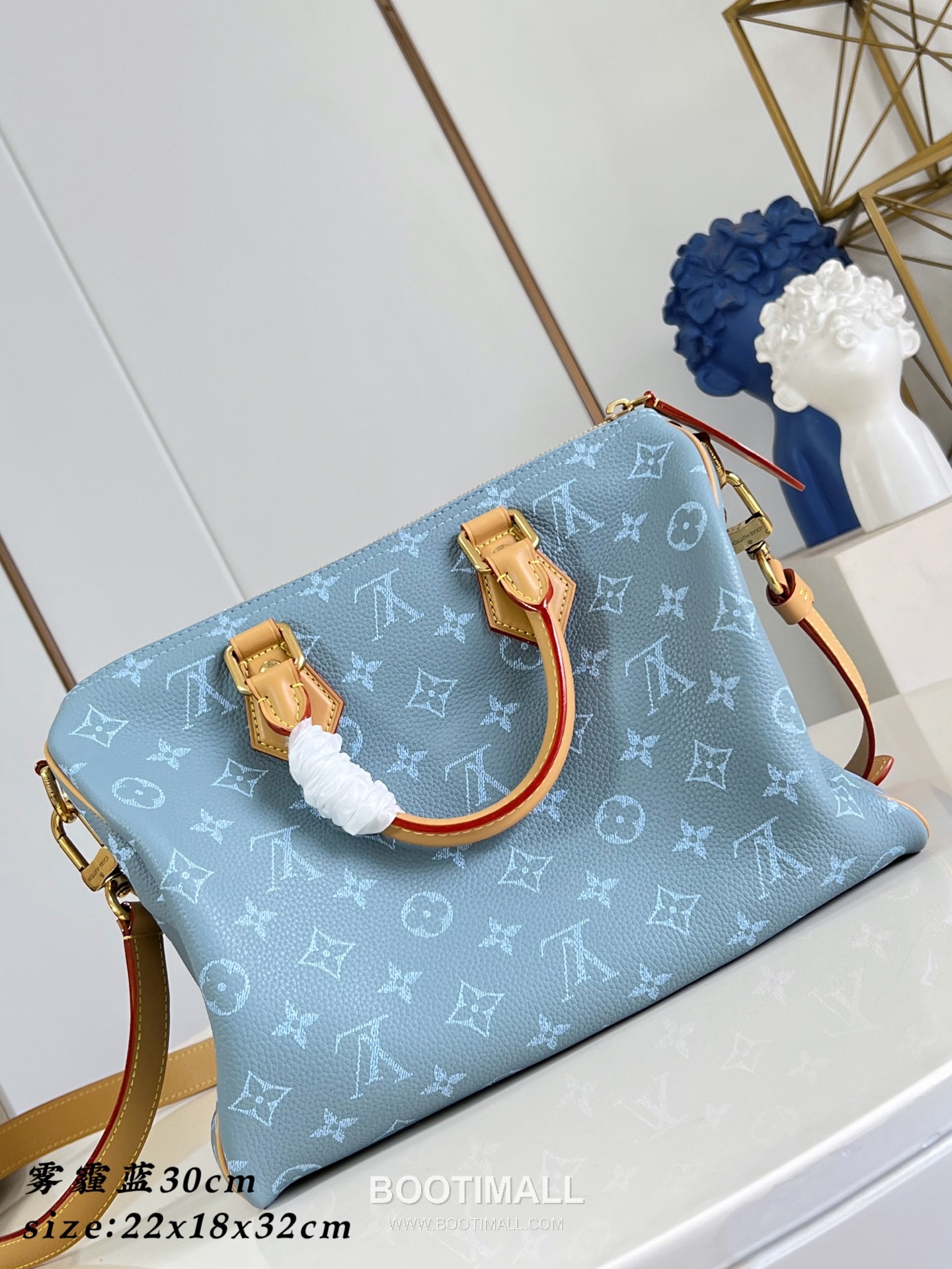 Louis Vuitton Speedy P9 Bandoulière 30 Monogram Cowhide Leather Boston Bag with Strap Detail 루이비통 스피디 P9 반둘리에 30 모노그램 카우하이드 보스턴백 스트랩 M28384 32cm 7