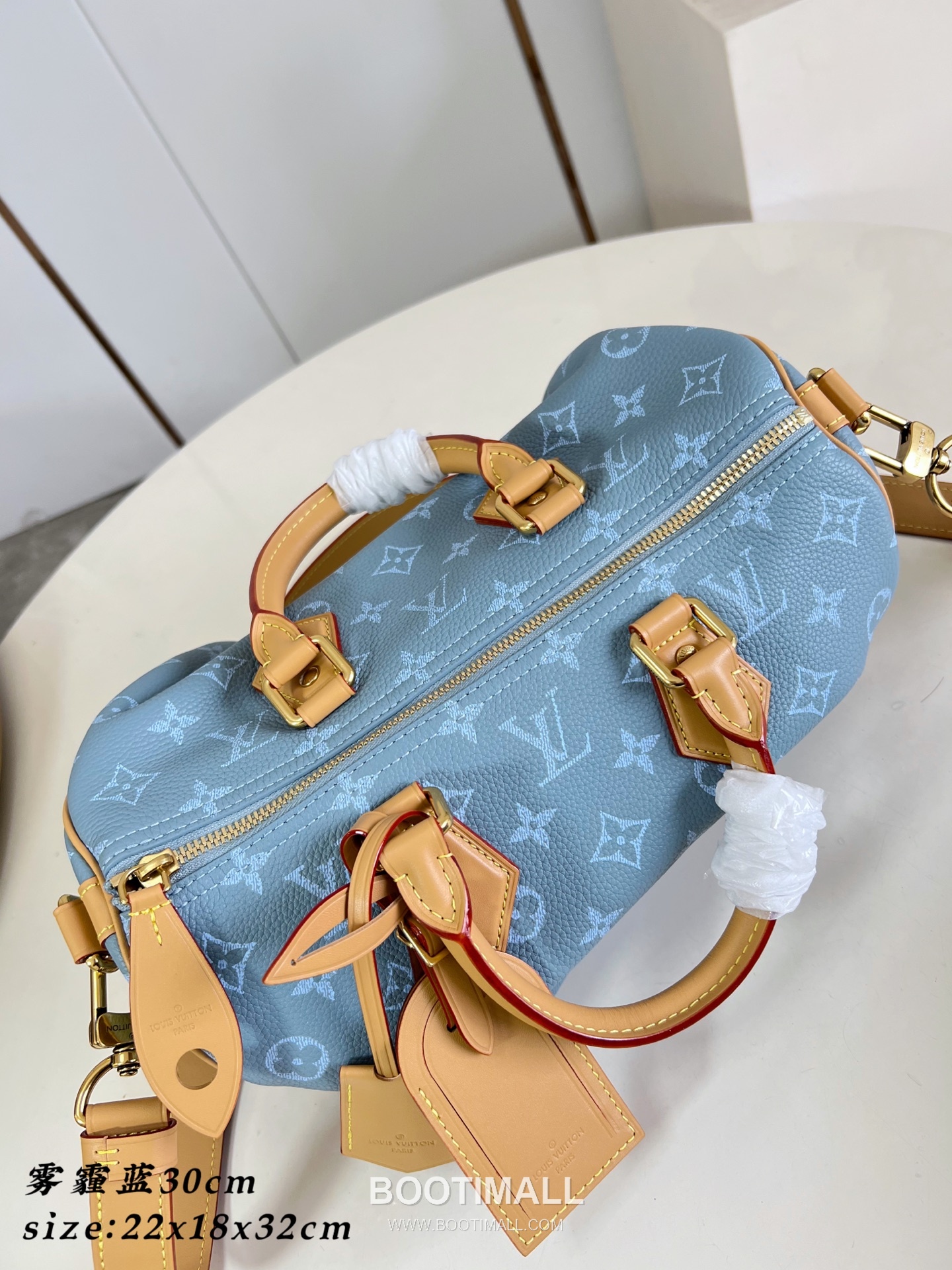 Louis Vuitton Speedy P9 Bandoulière 30 Monogram Cowhide Leather Boston Bag with Strap Detail 루이비통 스피디 P9 반둘리에 30 모노그램 카우하이드 보스턴백 스트랩 M28384 32cm 12