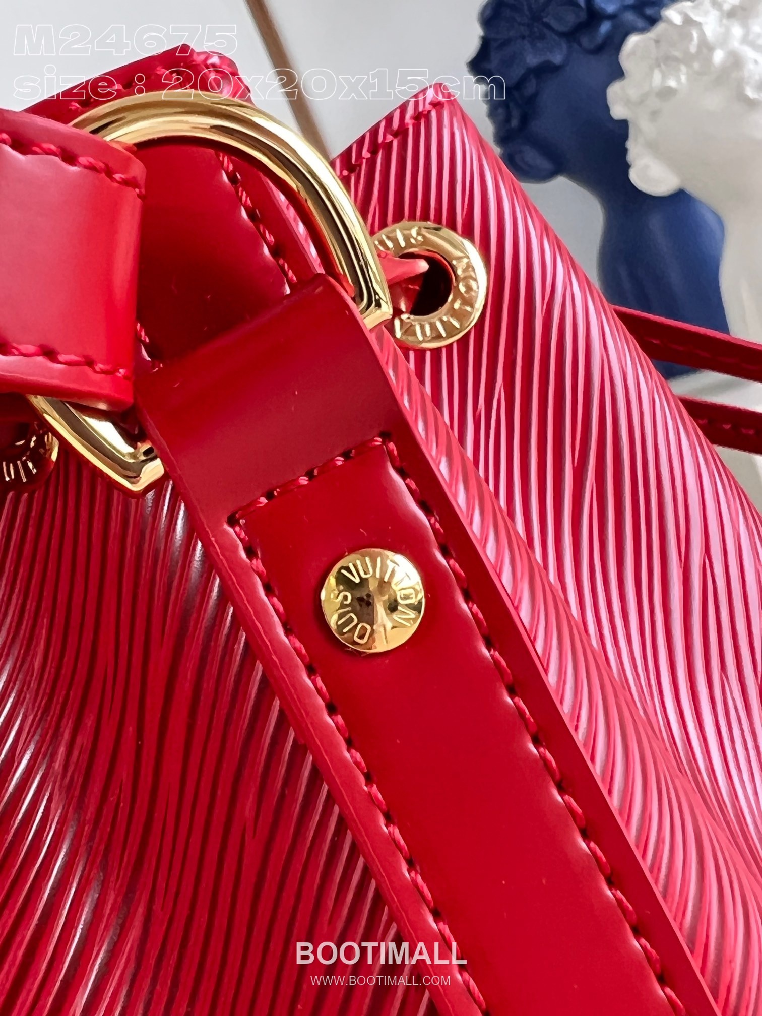 Louis Vuitton Noé BB Epi Calfskin Leather Bucket Bag with Embossed Wave Detail 루이비통 노에 BB 에피 카프스킨 버킷백 웨이브엠보싱 M24675 20cm 5