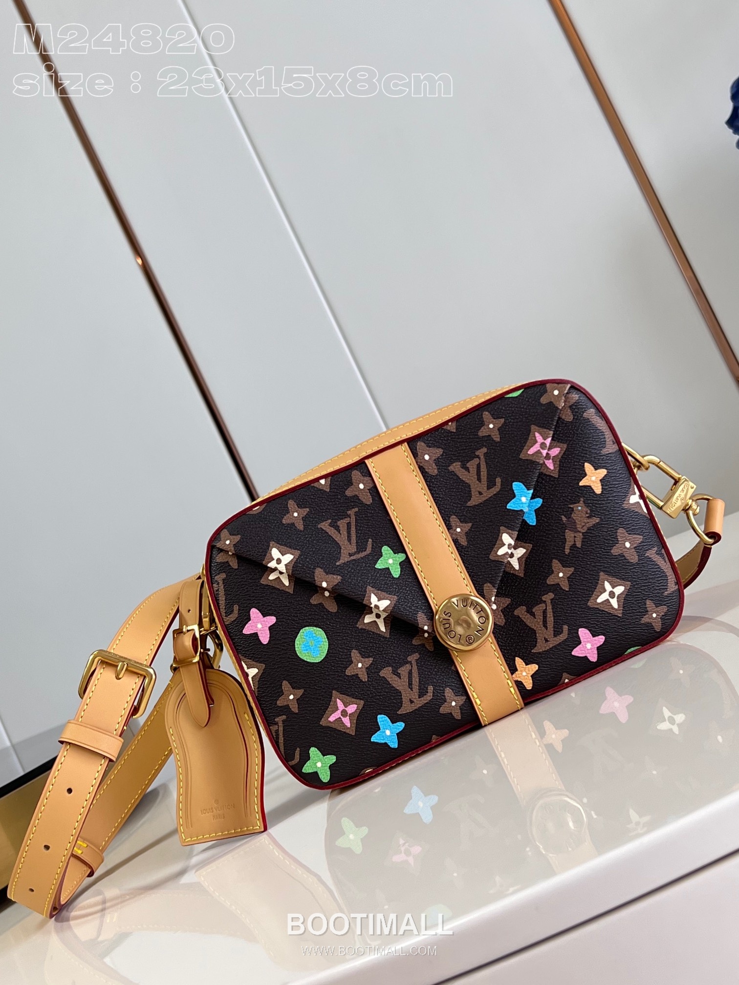 Louis Vuitton Envelope Monogram Canvas Crossbody Messenger Bag with Craggy Print Detail 루이비통 엔벨로프 모노그램 캔버스 크로스바디 메신저백 크래기프린트 M24820 23.5cm 1