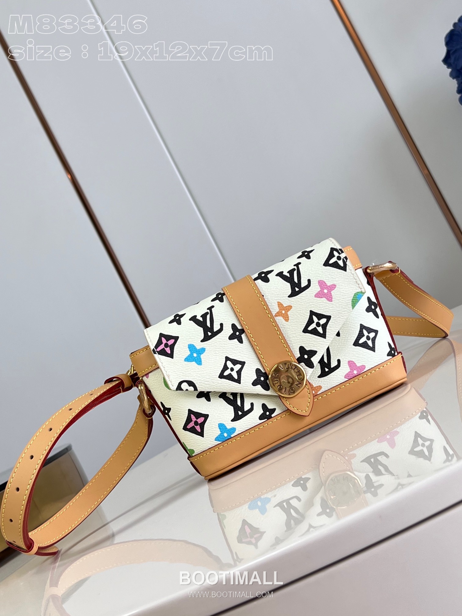 Louis Vuitton Envelope Mini Monogram Canvas Crossbody Bag with Wavy Magnetic Flap Detail 루이비통 엔벨로프 미니 모노그램 캔버스 크로스백 웨이브자석플랩 M83346 19cm 1