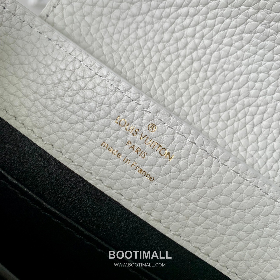 Louis Vuitton Capucines Mini Taurillon Leather Top Handle Tote Bag with Chain LV Detail 루이비통 카퓌신 미니 토리옹 레더 탑핸들 토트백 체인LV M24673 21cm 8