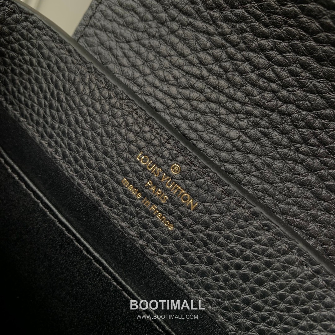 Louis Vuitton Capucines Mini Taurillon Leather Top Handle Tote Bag with Chain LV Detail 루이비통 카퓌신 미니 토리옹 레더 탑핸들 토트백 체인LV M24673 21cm 8