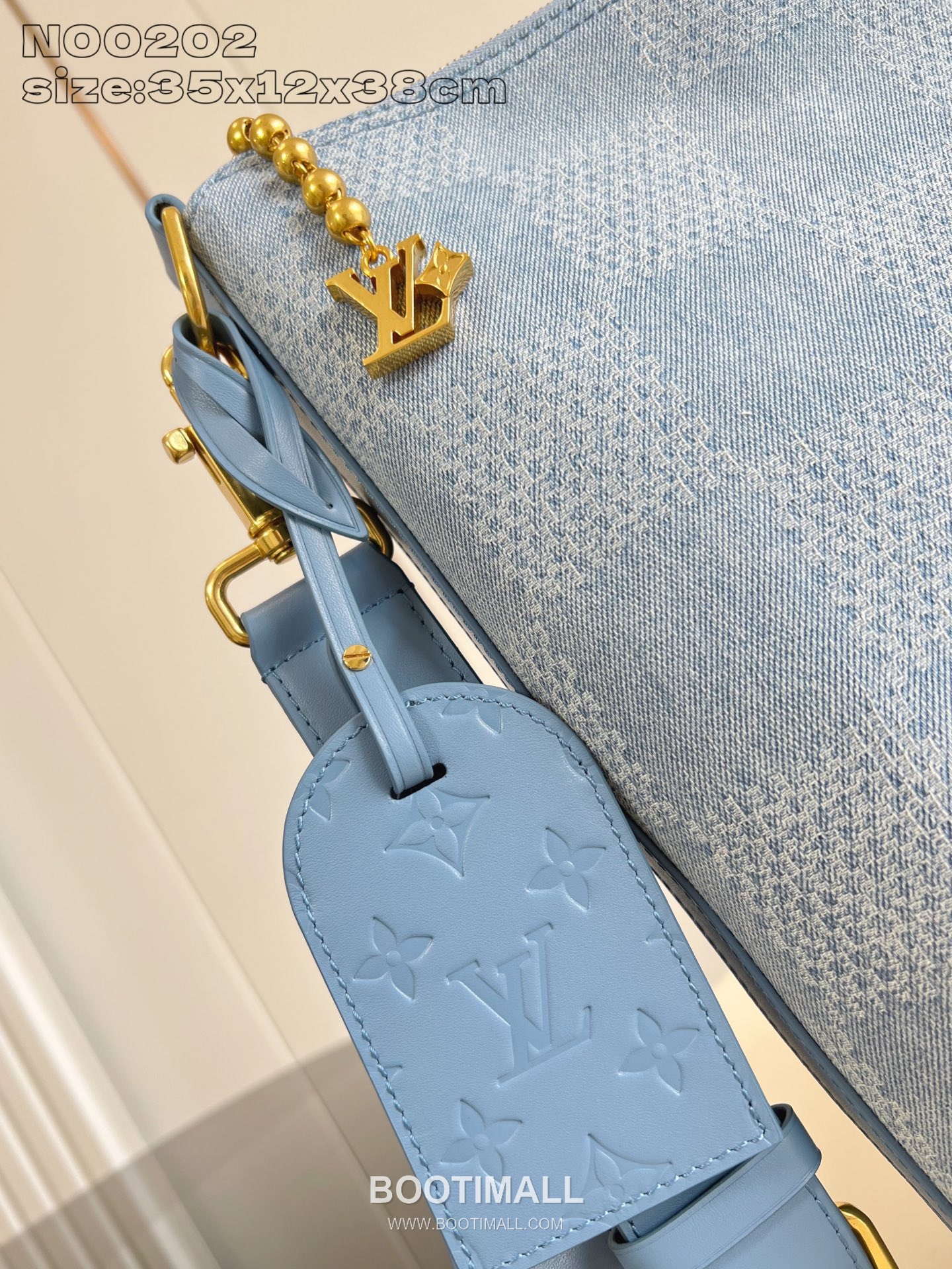 Louis Vuitton Vagabond Hobo Damier Denim Canvas Shoulder Bag with Leather Trim Detail 루이비통 바가본드 호보 다미에 데님 캔버스 숄더백 레더트림 N00202 38cm 3