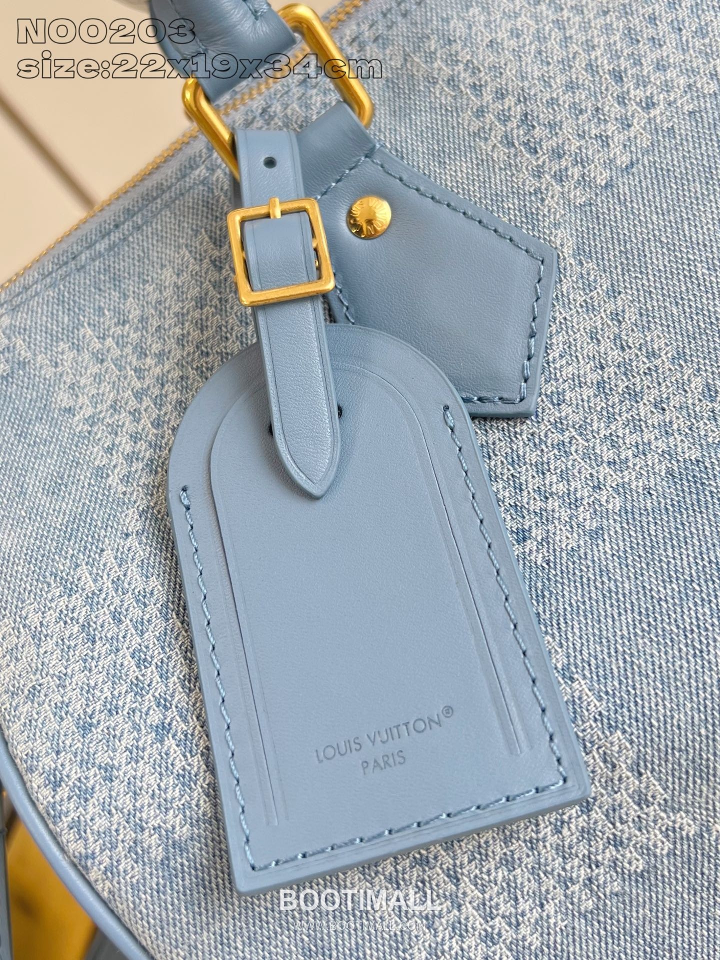 Louis Vuitton Speedy 30 Bandoulière Damier Denim Canvas Boston Bag with Strap Detail 루이비통 스피디 30 반둘리에 다미에 데님 캔버스 보스턴백 스트랩 N00203 34cm 3