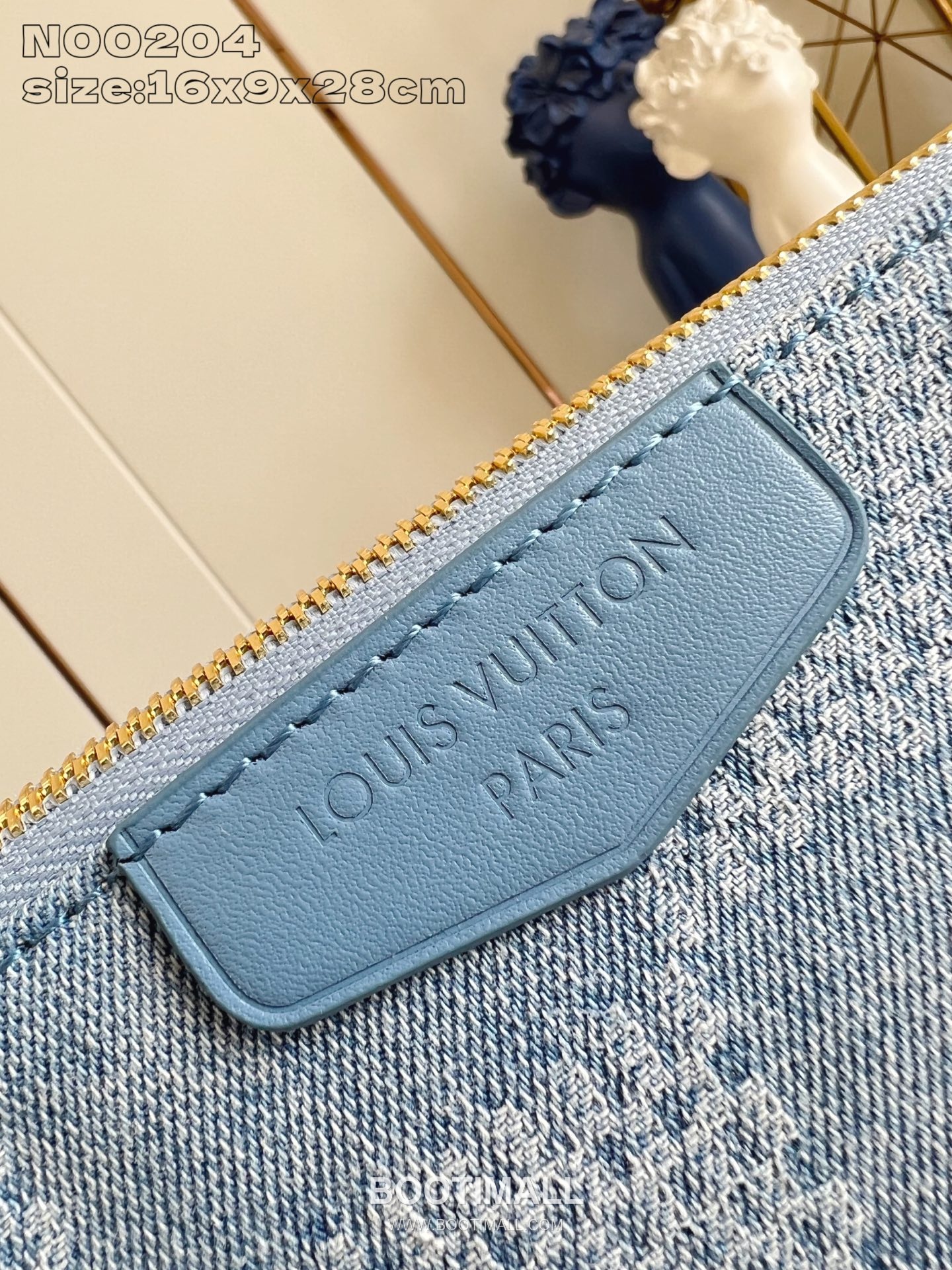 Louis Vuitton Pochette Accessoires XL Damier Denim Canvas Clutch Bag with Zip Pocket Detail 루이비통 포쉐트 악세수아르 XL 다미에 데님 캔버스 클러치백 지퍼포켓 N00204 28cm 2