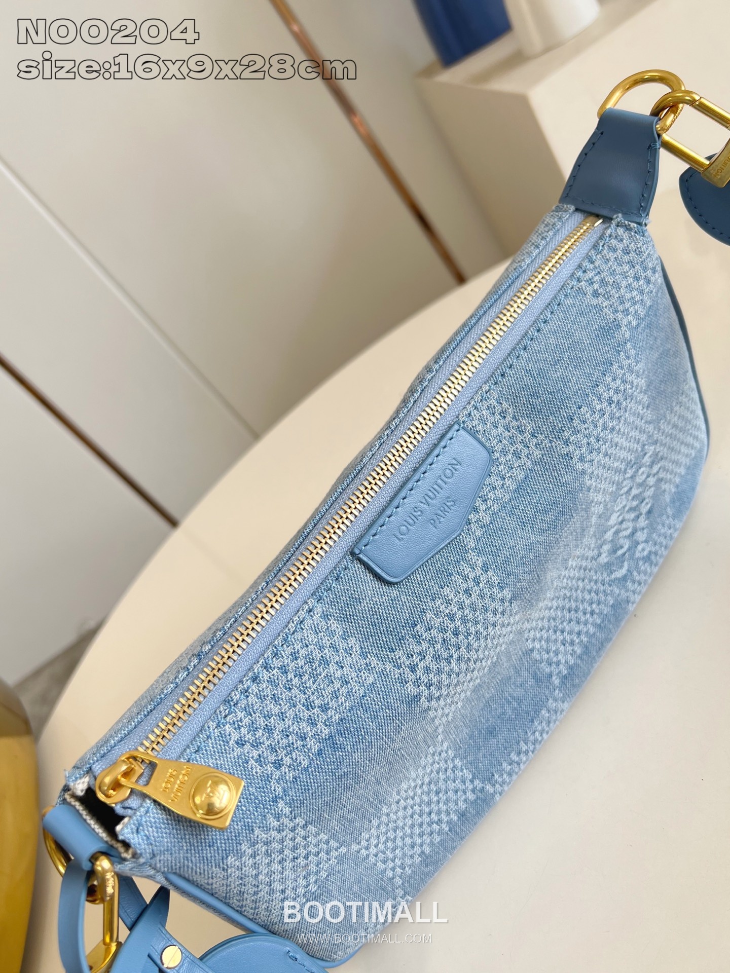 Louis Vuitton Pochette Accessoires XL Damier Denim Canvas Clutch Bag with Zip Pocket Detail 루이비통 포쉐트 악세수아르 XL 다미에 데님 캔버스 클러치백 지퍼포켓 N00204 28cm 7