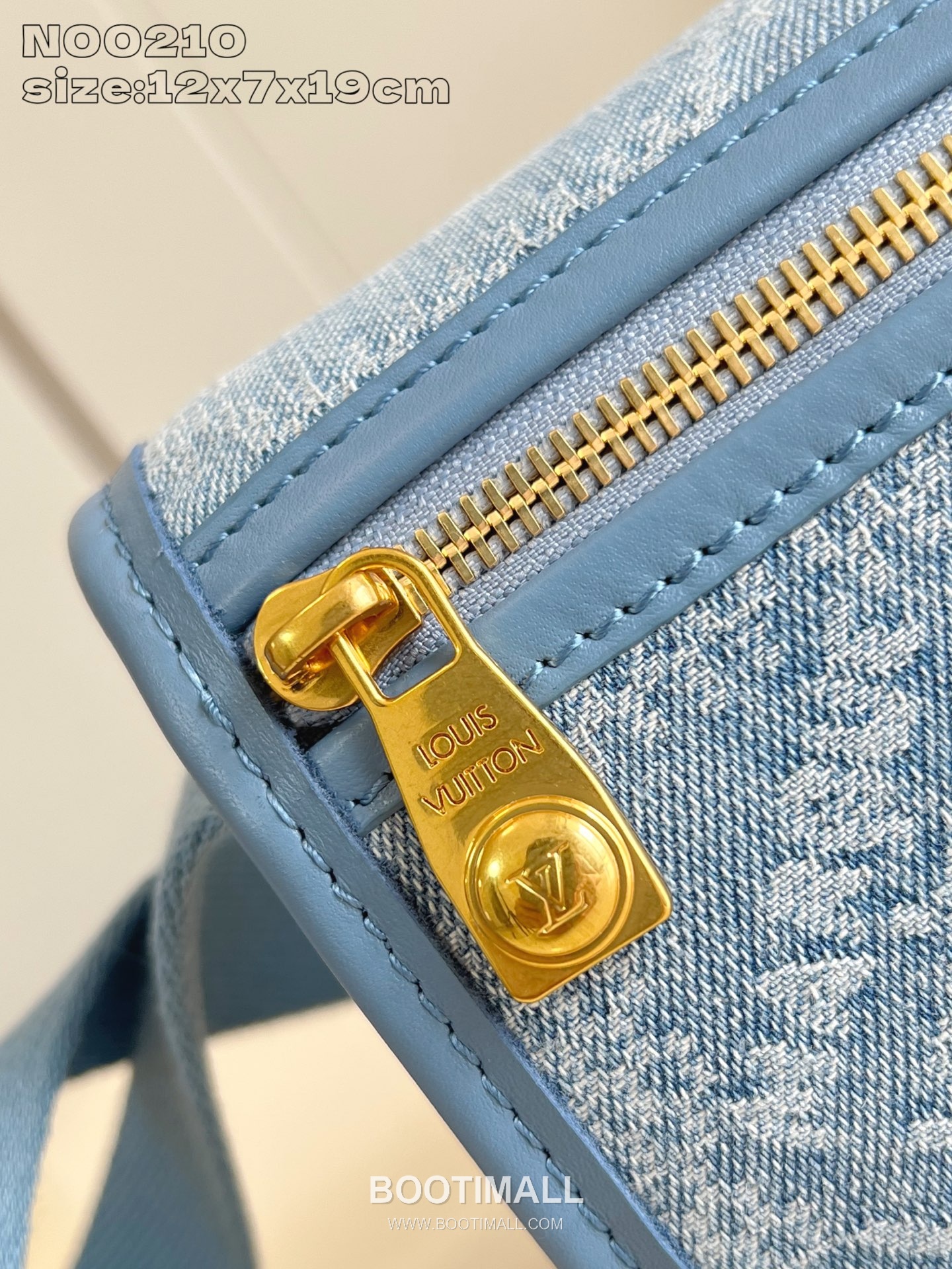 Louis Vuitton Bosphore Mini Damier Denim Canvas Crossbody Bag with Leather Trim Detail 루이비통 보스포르 미니 다미에 데님 캔버스 크로스백 레더트림 N00210 19cm 3