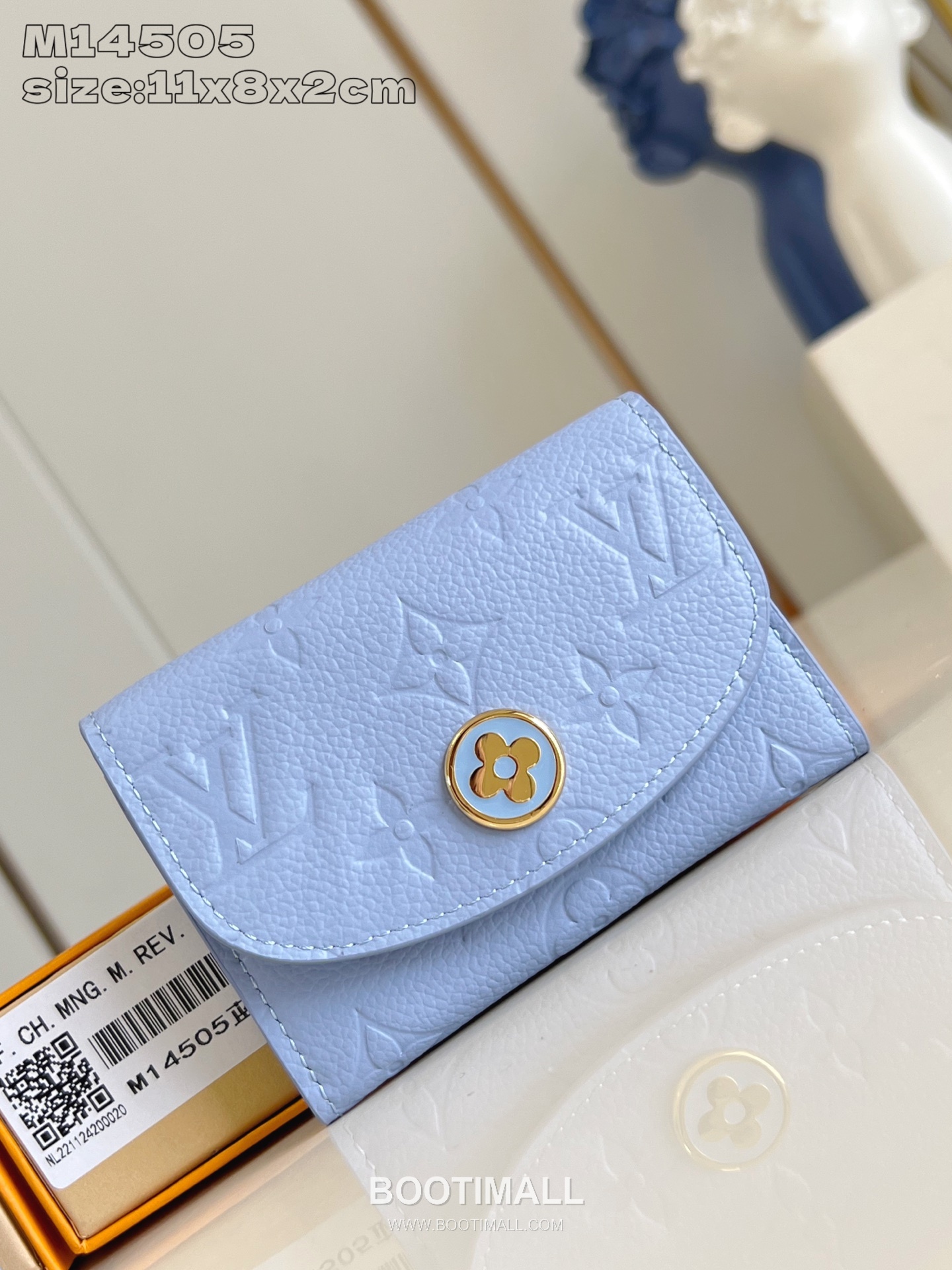 Louis Vuitton Rosalie Monogram Empreinte Leather Coin Wallet with Snap Button Detail 루이비통 로잘리 모노그램 앙프렝뜨 코인월렛 스냅버튼 M14505 11cm 1