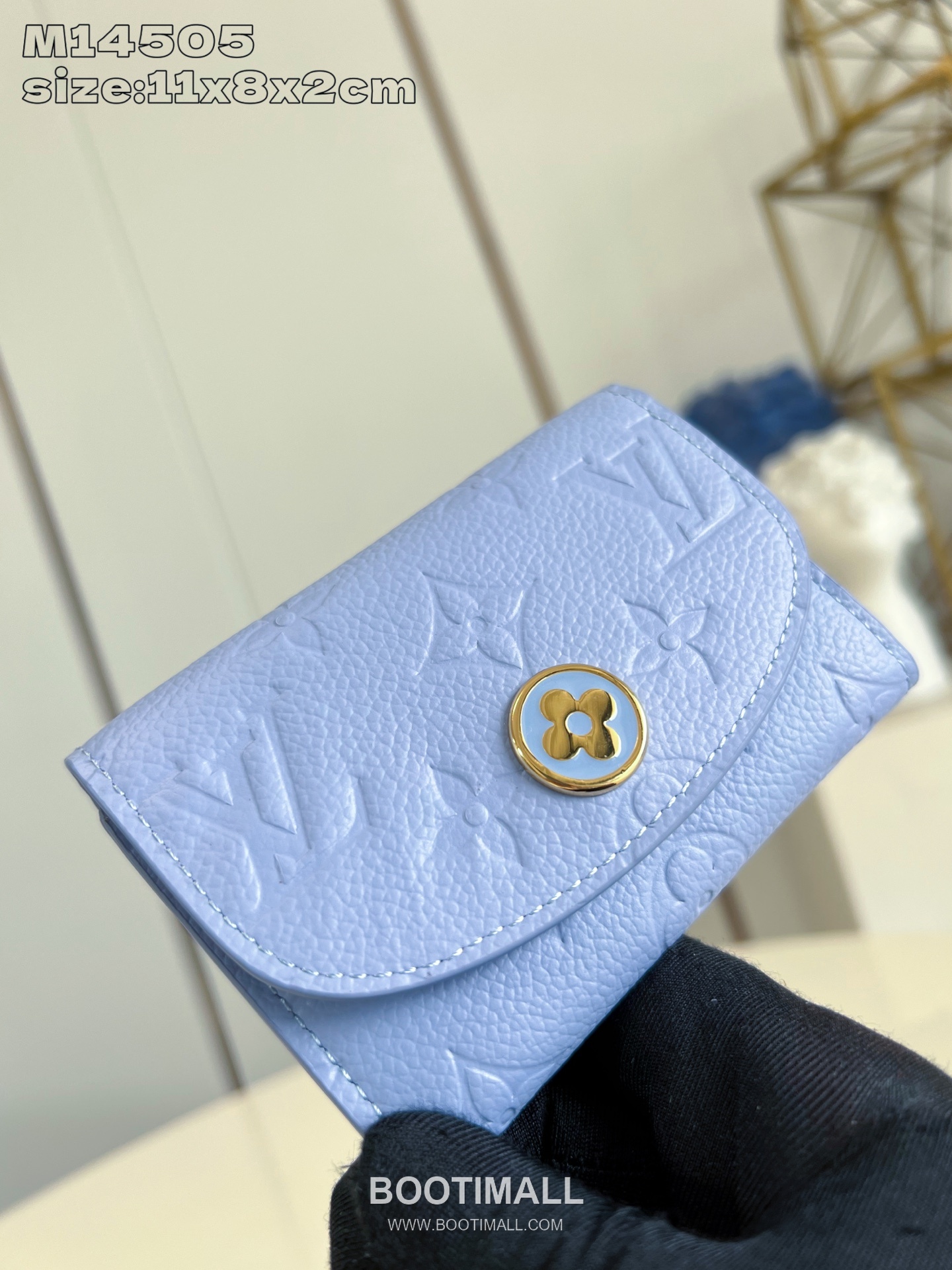 Louis Vuitton Rosalie Monogram Empreinte Leather Coin Wallet with Snap Button Detail 루이비통 로잘리 모노그램 앙프렝뜨 코인월렛 스냅버튼 M14505 11cm 2
