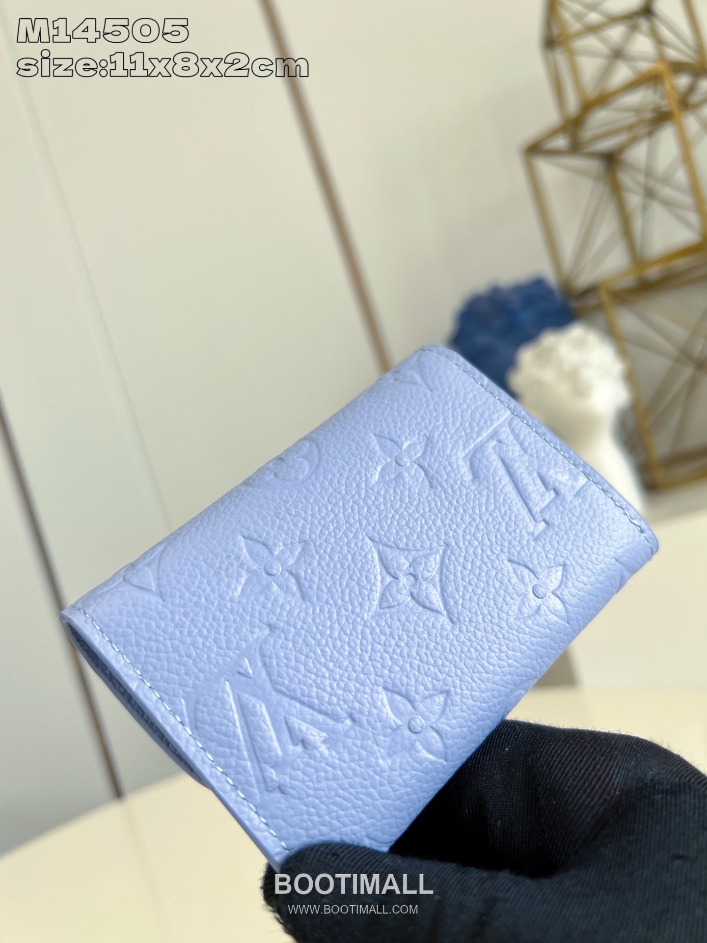 Louis Vuitton Rosalie Monogram Empreinte Leather Coin Wallet with Snap Button Detail 루이비통 로잘리 모노그램 앙프렝뜨 코인월렛 스냅버튼 M14505 11cm 4