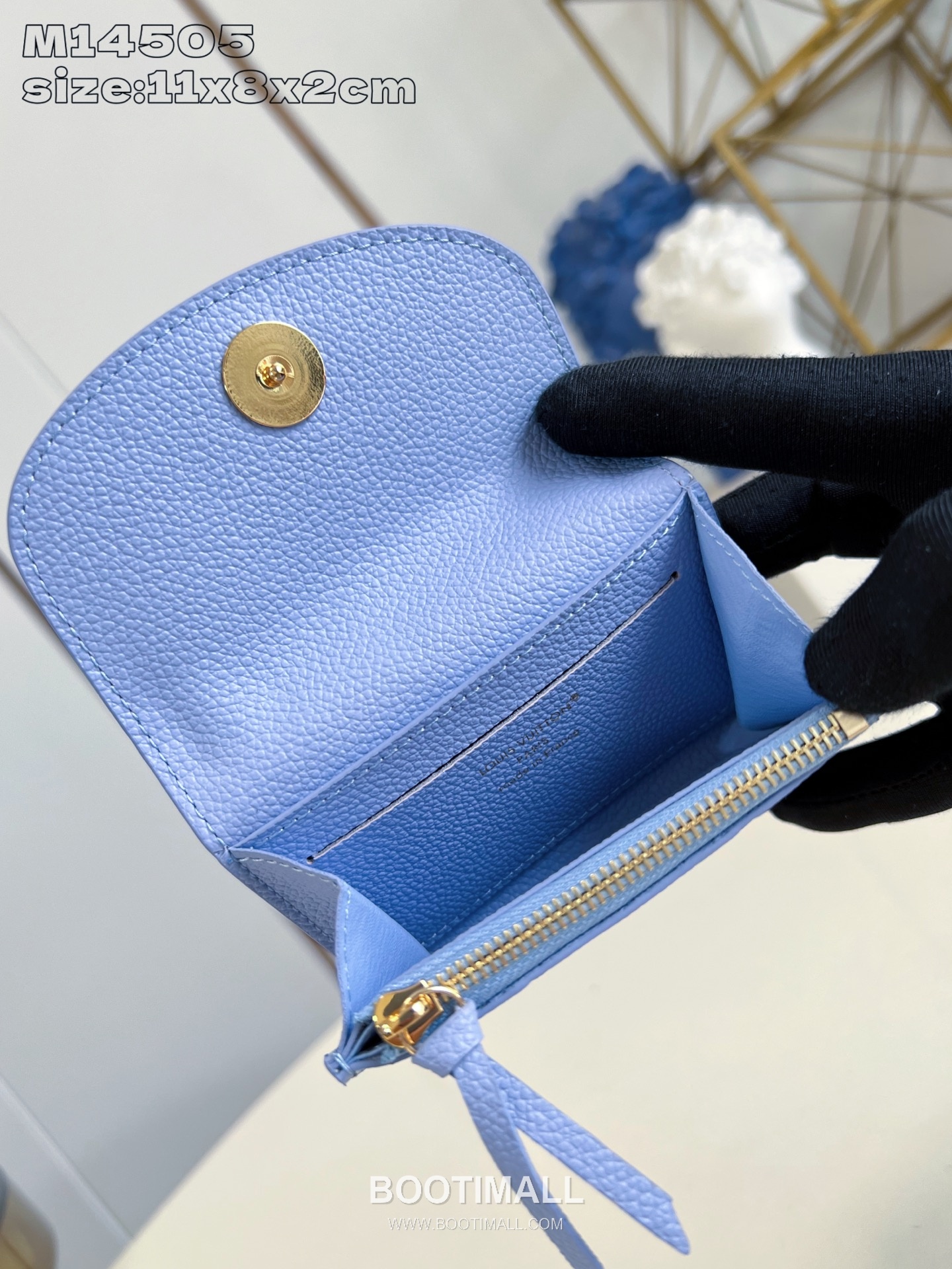 Louis Vuitton Rosalie Monogram Empreinte Leather Coin Wallet with Snap Button Detail 루이비통 로잘리 모노그램 앙프렝뜨 코인월렛 스냅버튼 M14505 11cm 6