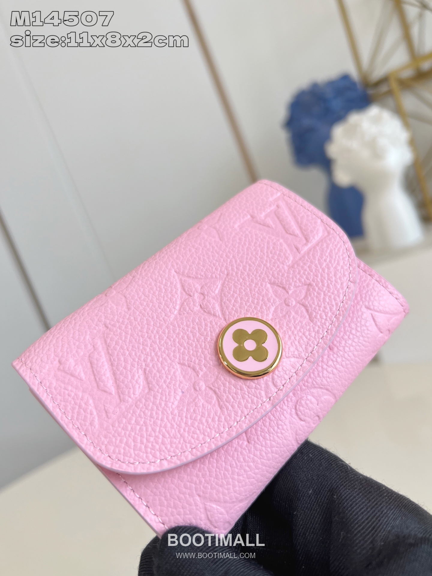 Louis Vuitton Rosalie Monogram Empreinte Leather Coin Wallet with Snap Button Detail 루이비통 로잘리 모노그램 앙프렝뜨 코인월렛 스냅버튼 M14507 11cm 2