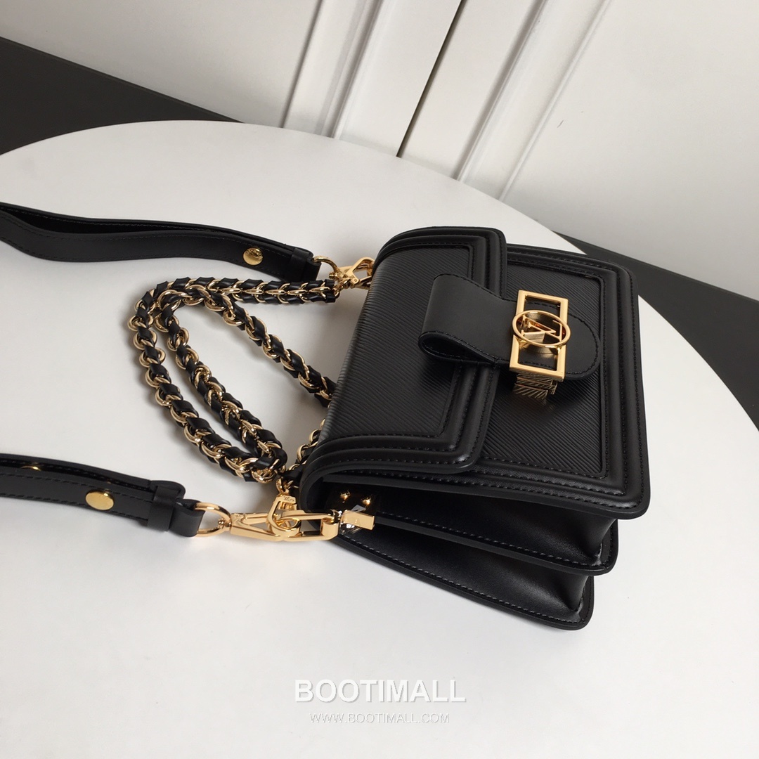 Louis Vuitton Mini Dauphine Epi Calfskin Leather Shoulder Bag with Magnetic Lock Detail 루이비통 미니 도핀 에피 카프스킨 숄더백 마그네틱락 M55963 20cm 8