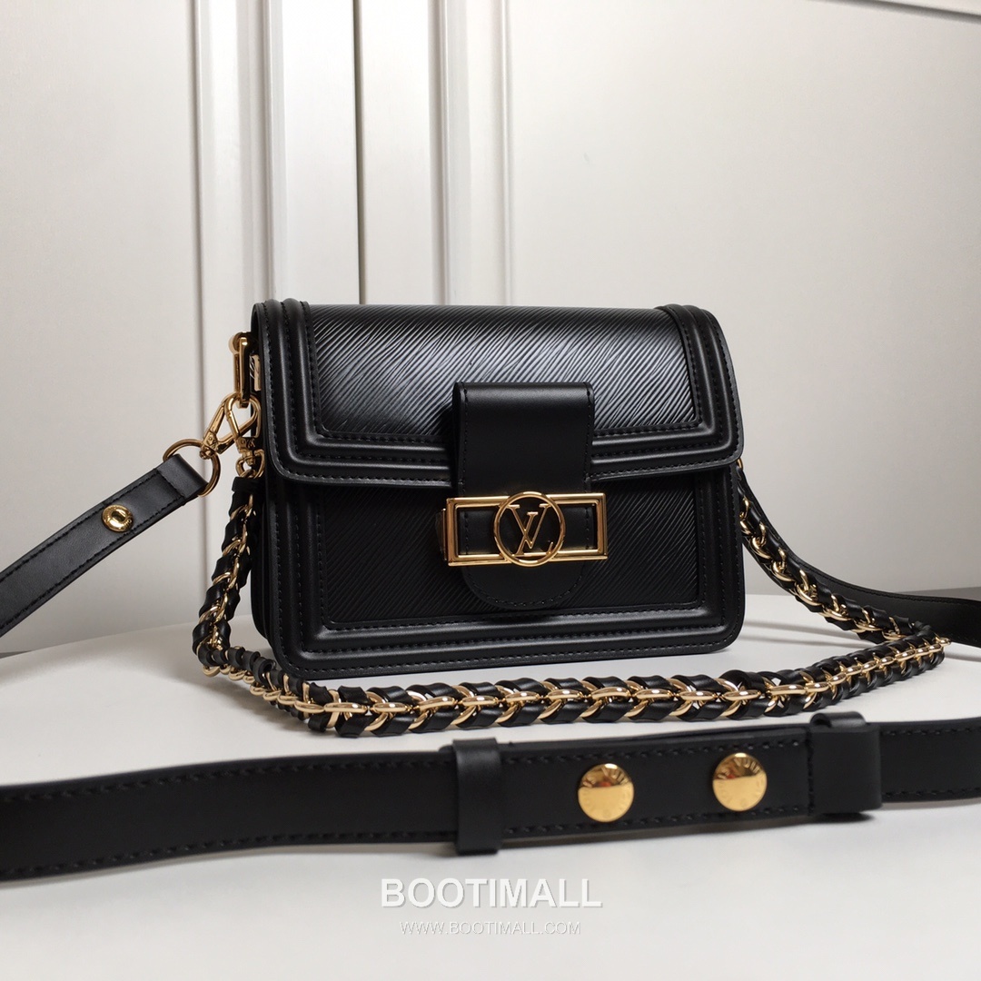 Louis Vuitton Mini Dauphine Epi Calfskin Leather Shoulder Bag with Magnetic Lock Detail 루이비통 미니 도핀 에피 카프스킨 숄더백 마그네틱락 M55963 20cm 9