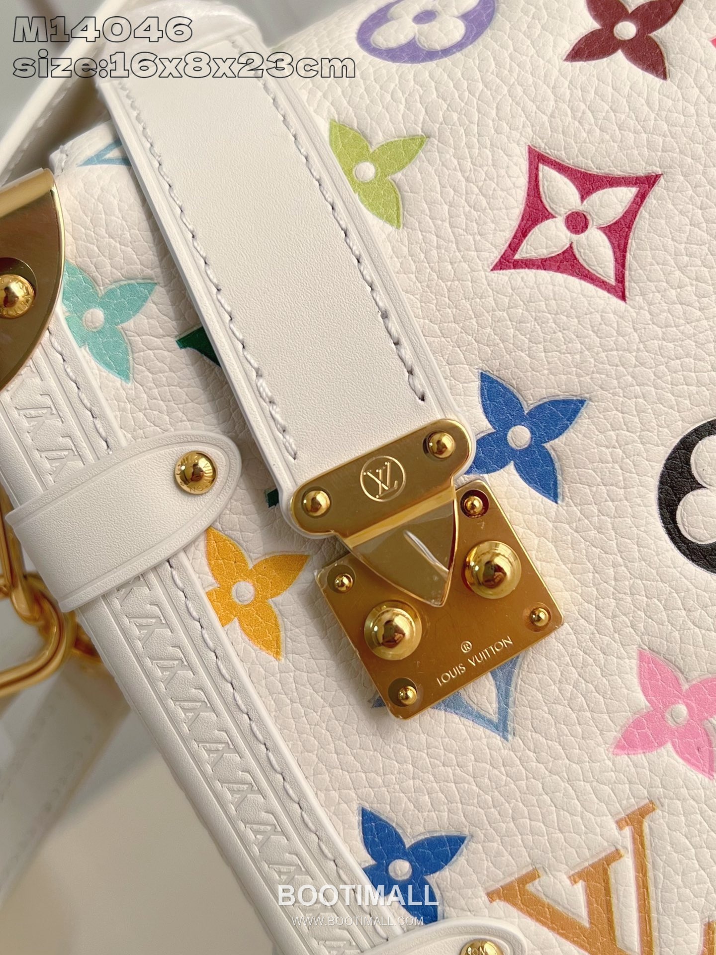 Louis Vuitton Side Trunk Monogram Cowhide Leather Box Shoulder Bag with S Lock Detail 루이비통 사이드 트렁크 모노그램 카우하이드 박스 숄더백 S락 M14046 23.5cm 2