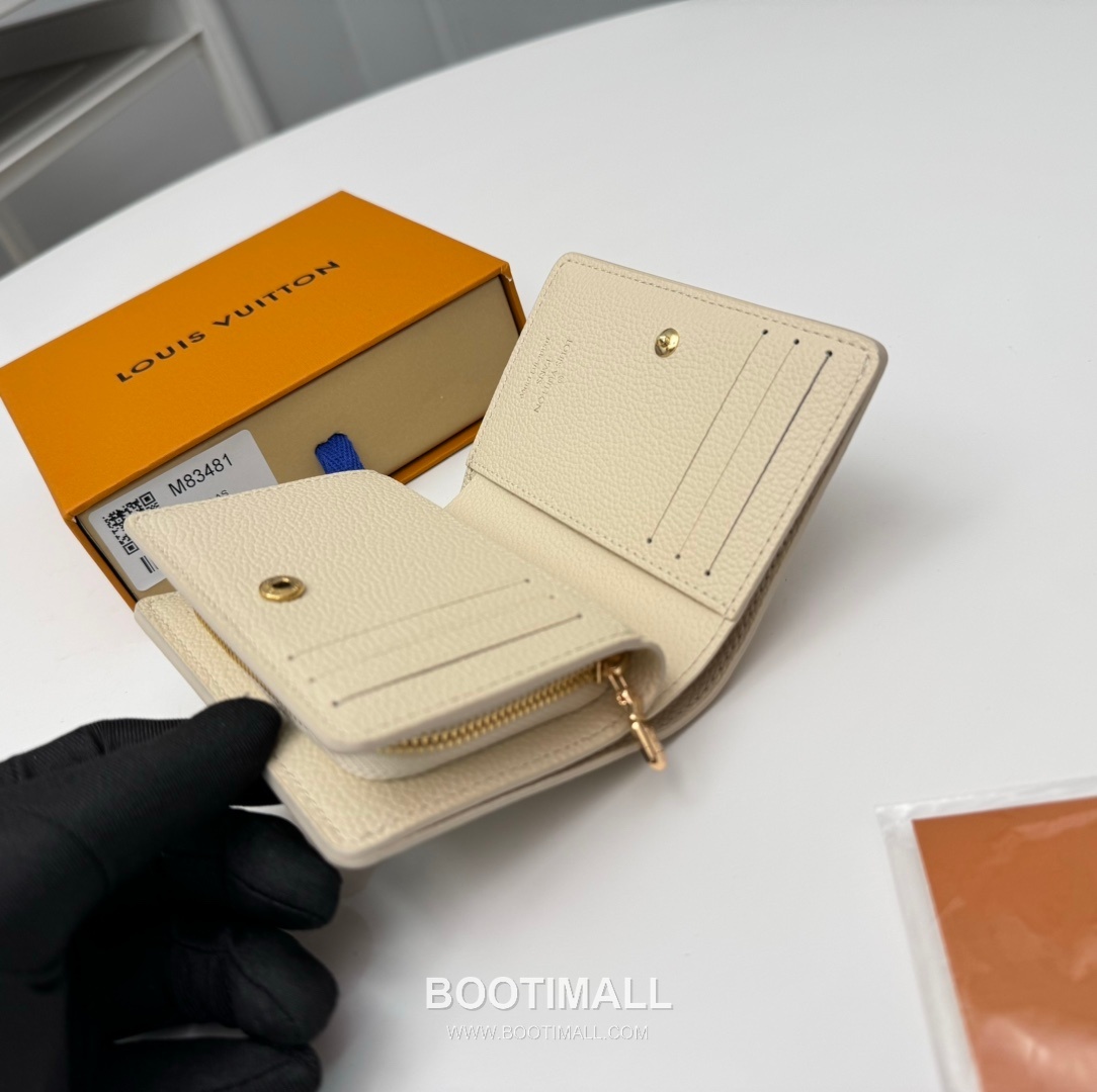 Louis Vuitton Cléa Monogram Empreinte Leather Wallet with Zip Coin Pocket Detail 루이비통 클레아 모노그램 앙프렝뜨 반지갑 지퍼코인포켓 M83481 12cm 8