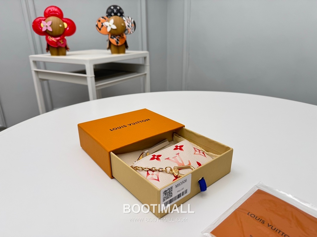 Louis Vuitton Monogram Empreinte Leather Key Pouch Wallet with Zip Closure Detail 루이비통 모노그램 앙프렝뜨 키 파우치 지퍼지갑 M83506 12cm 2