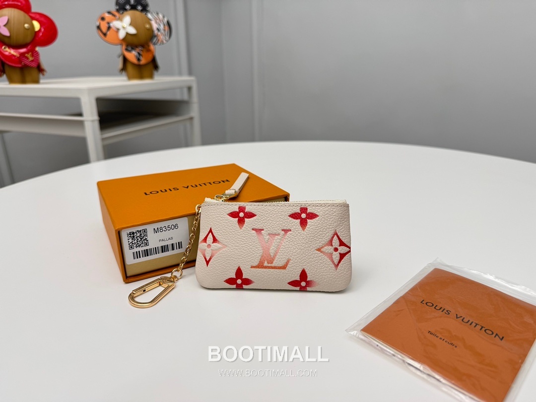 Louis Vuitton Monogram Empreinte Leather Key Pouch Wallet with Zip Closure Detail 루이비통 모노그램 앙프렝뜨 키 파우치 지퍼지갑 M83506 12cm 3