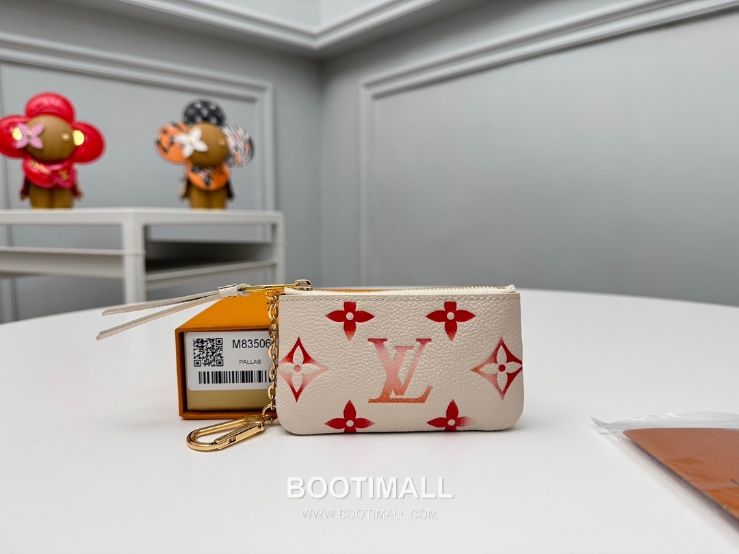 Louis Vuitton Monogram Empreinte Leather Key Pouch Wallet with Zip Closure Detail 루이비통 모노그램 앙프렝뜨 키 파우치 지퍼지갑 M83506 12cm 4