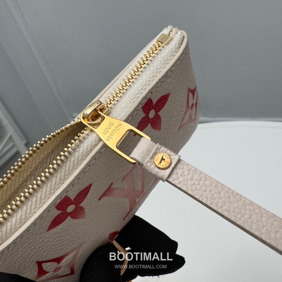 Louis Vuitton Monogram Empreinte Leather Key Pouch Wallet with Zip Closure Detail 루이비통 모노그램 앙프렝뜨 키 파우치 지퍼지갑 M83506 12cm 5