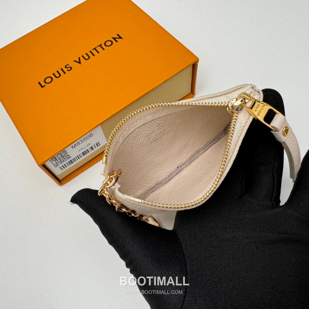 Louis Vuitton Monogram Empreinte Leather Key Pouch Wallet with Zip Closure Detail 루이비통 모노그램 앙프렝뜨 키 파우치 지퍼지갑 M83506 12cm 6