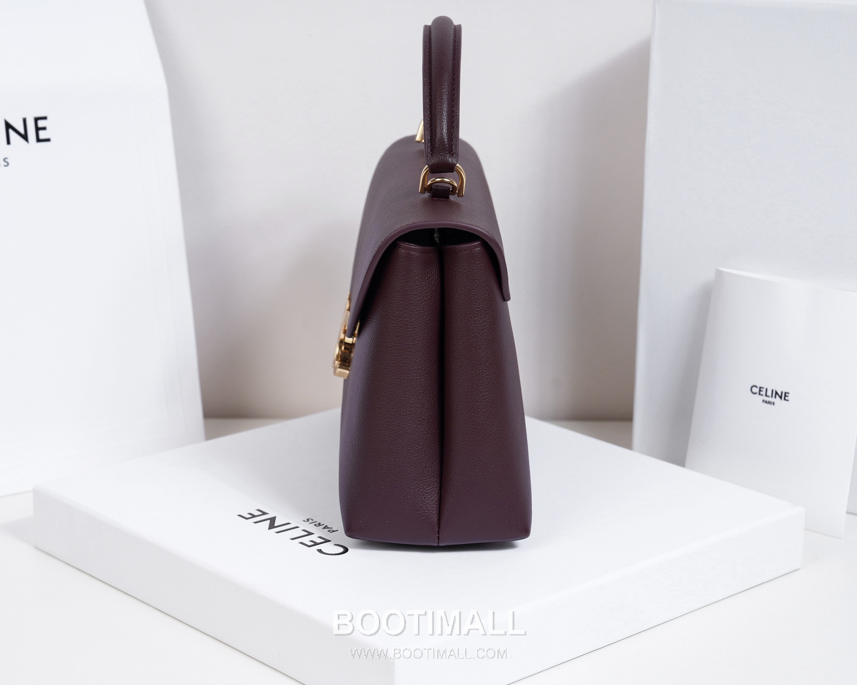 Celine Nino Cowhide Leather Top Handle Crossbody Bag with Triomphe Lock Detail 셀린느 니노 카우하이드 탑핸들 크로스백 트리옹프락 117523 26cm 3