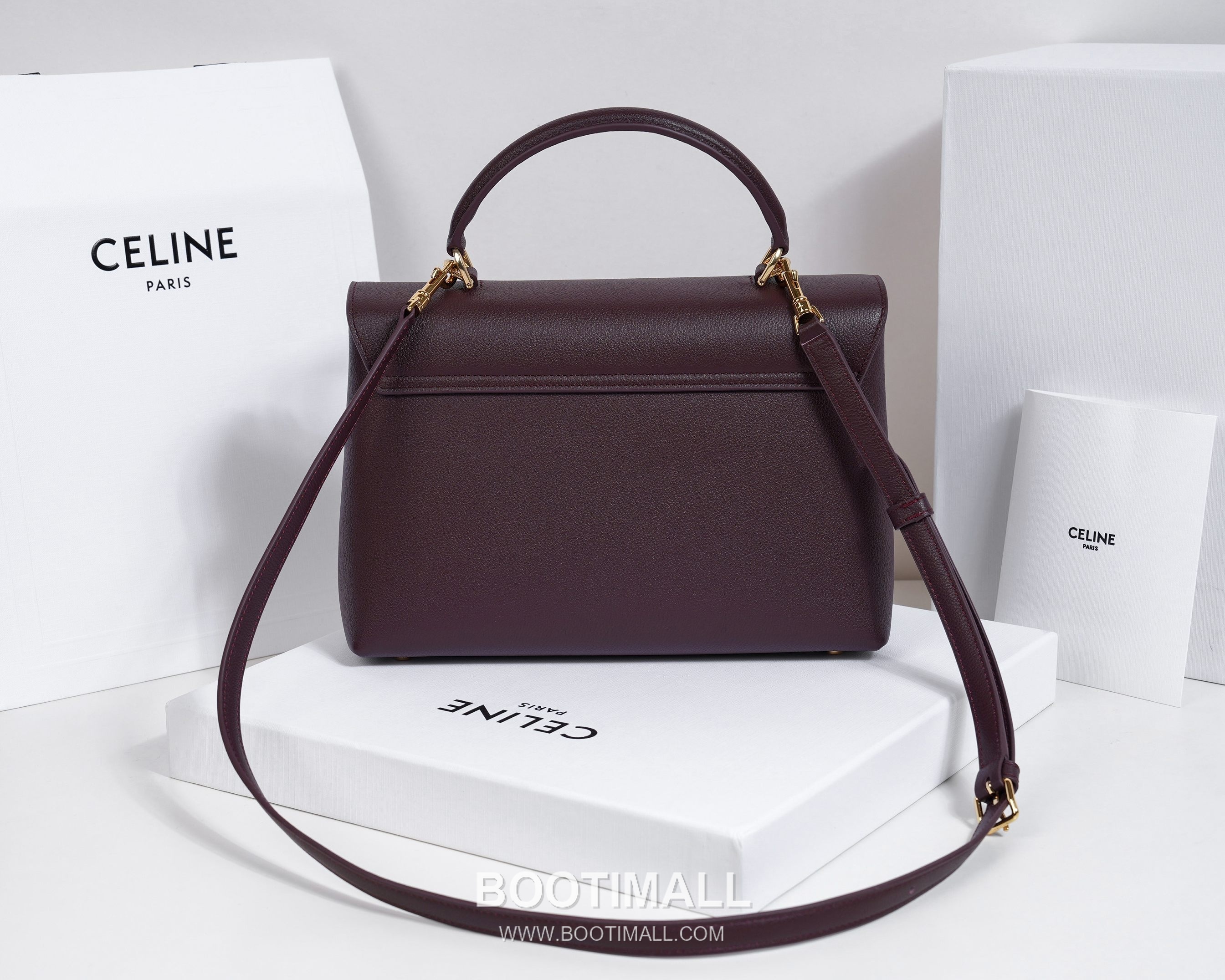 Celine Nino Cowhide Leather Top Handle Crossbody Bag with Triomphe Lock Detail 셀린느 니노 카우하이드 탑핸들 크로스백 트리옹프락 117523 26cm 4