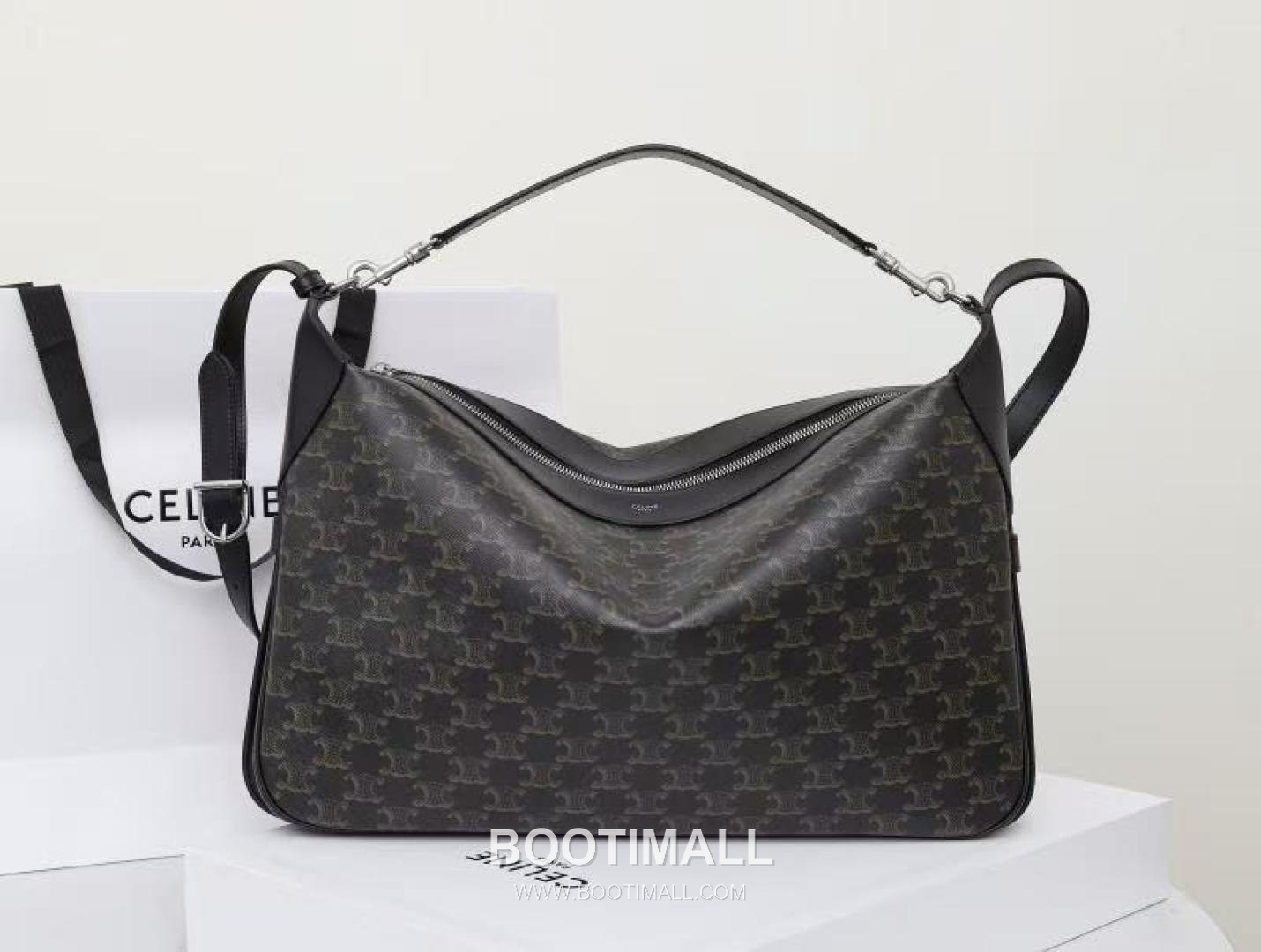 Celine Monogram Canvas Cowhide Leather Tote Shoulder Bag with Leather Trim Detail 셀린느 모노그램 캔버스 카우하이드 토트 숄더백 레더트림 111773 43cm 1